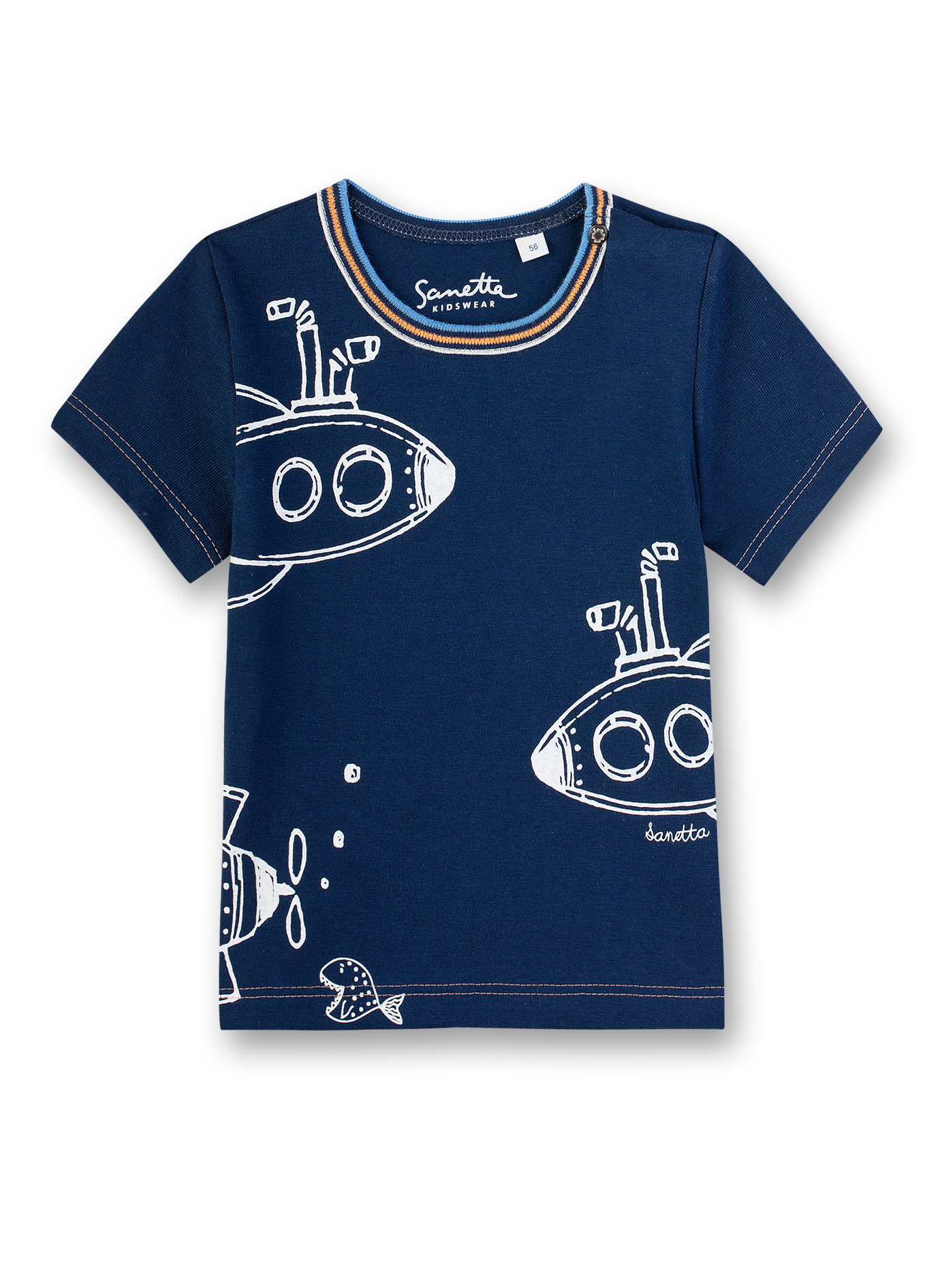 Jungen T-Shirt Dunkelblau Submarine