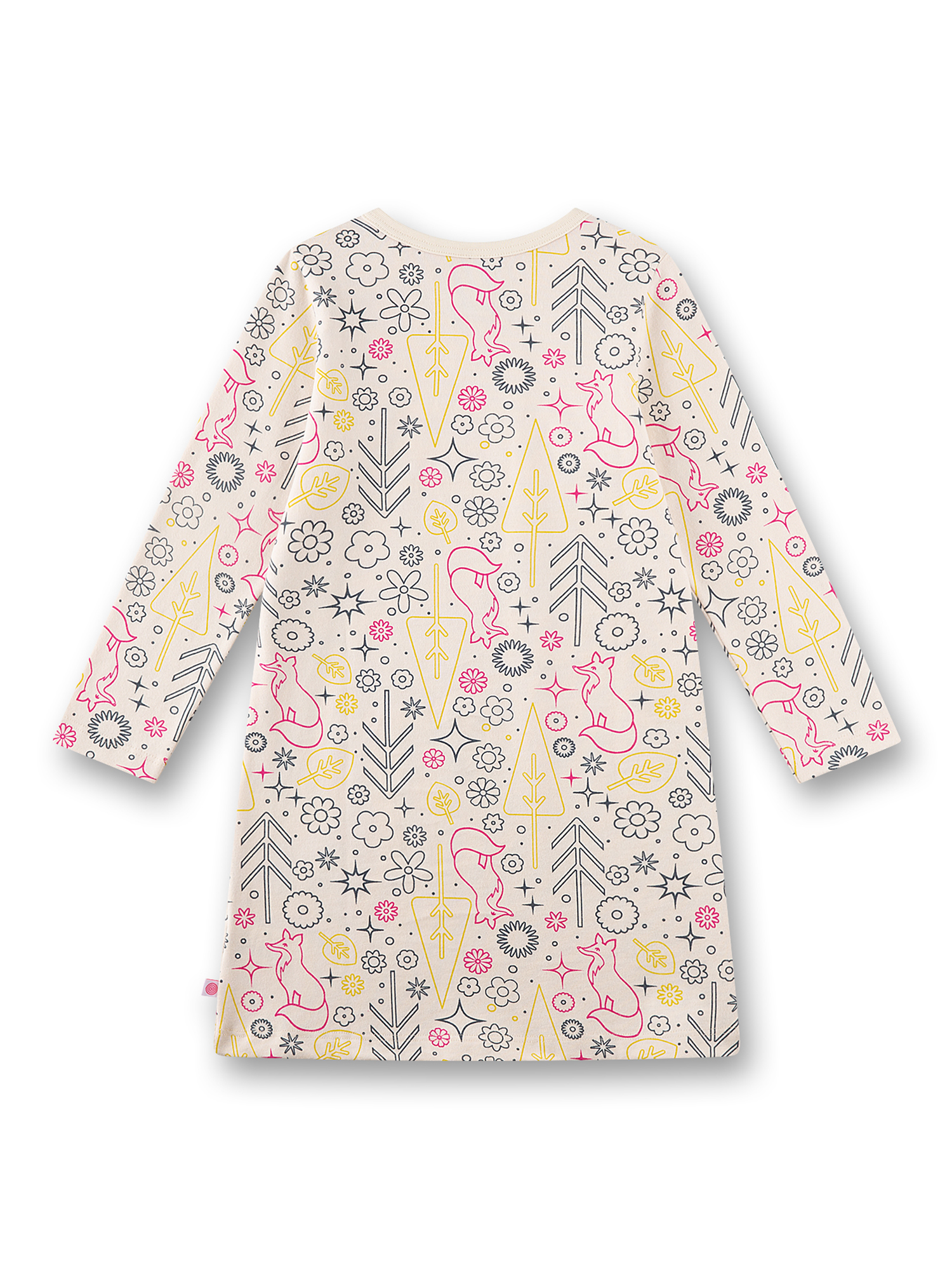 Kleid, Langarm, Blumenmuster, Tiermuster, Pastellfarben
