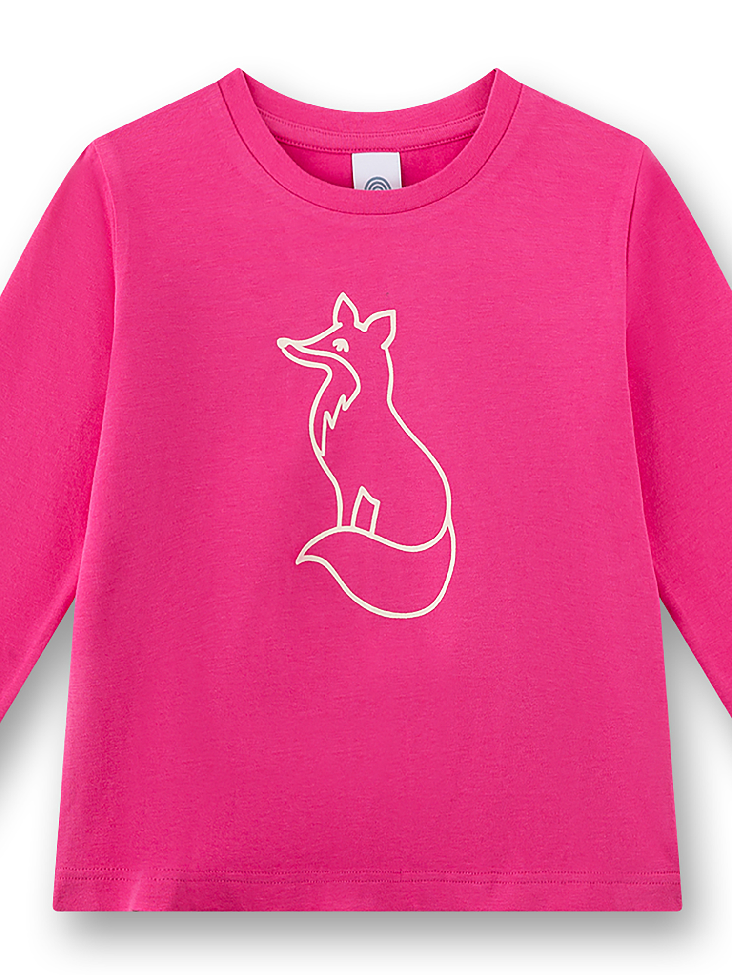 Kinder T-Shirt, Rundhals, Fox Silhouette, Pink, T-Shirt