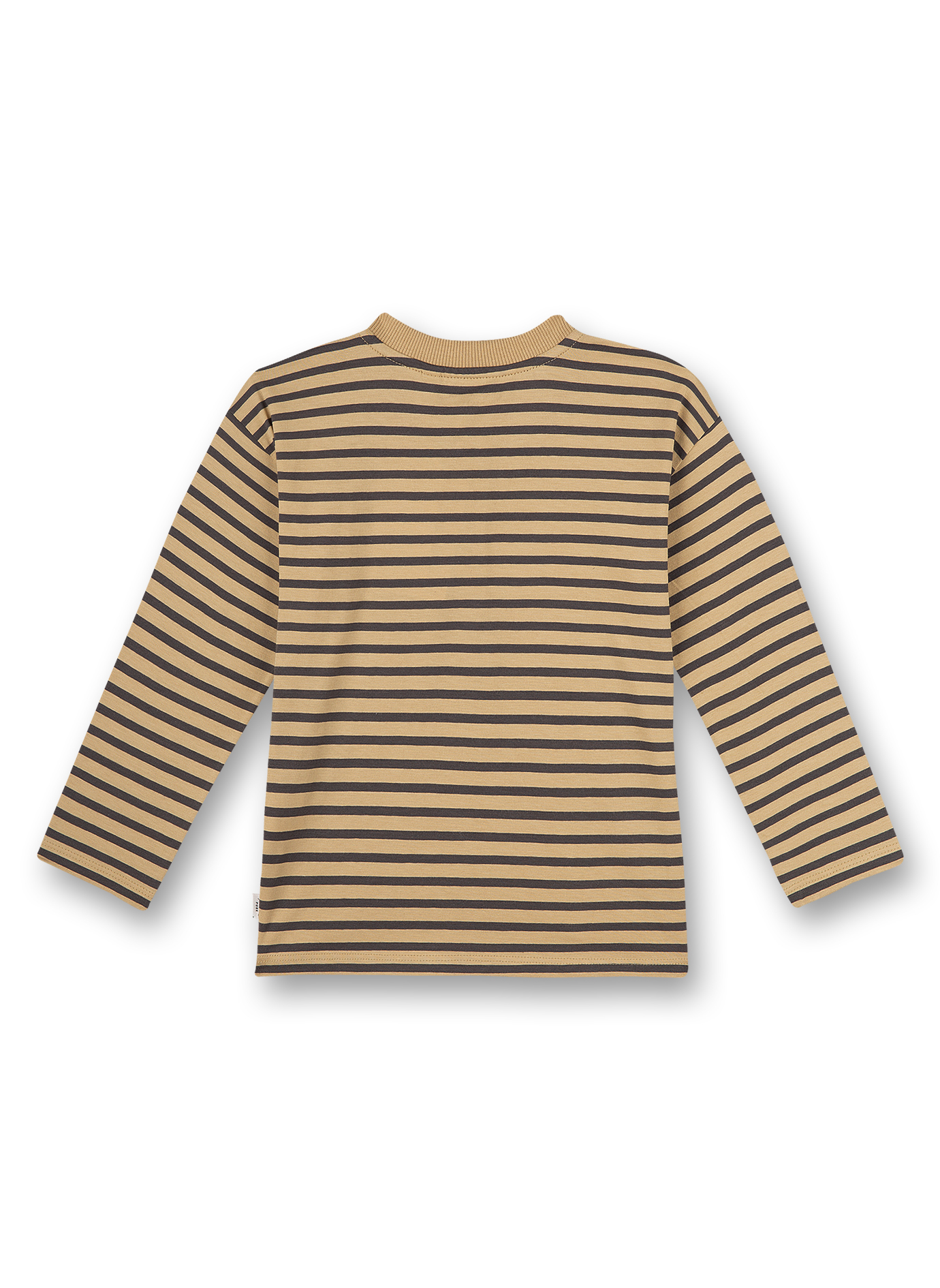 Jungen-Shirt langarm Beige Ringel