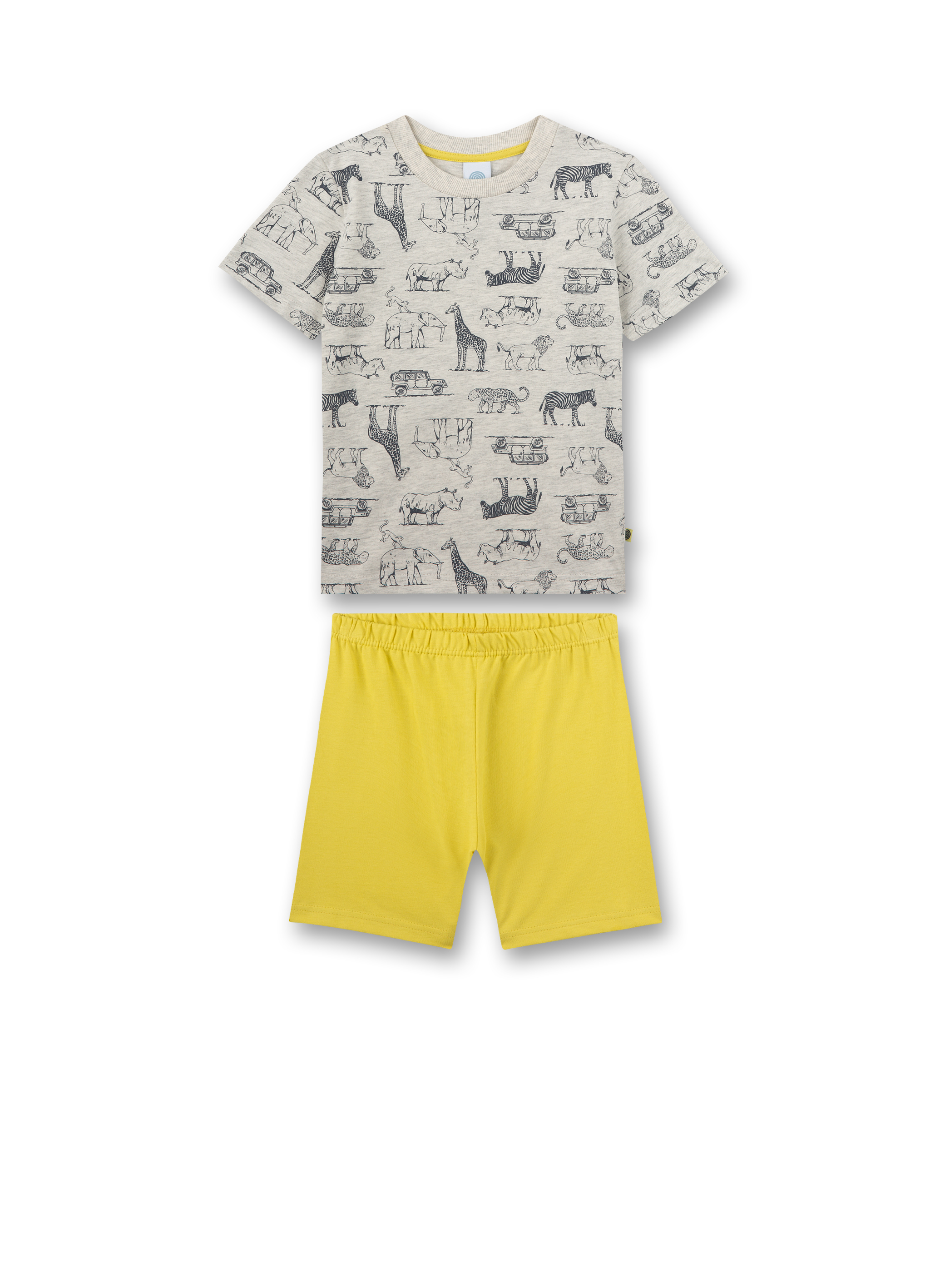 Jungen-Schlafanzug kurz beigemelange Safari