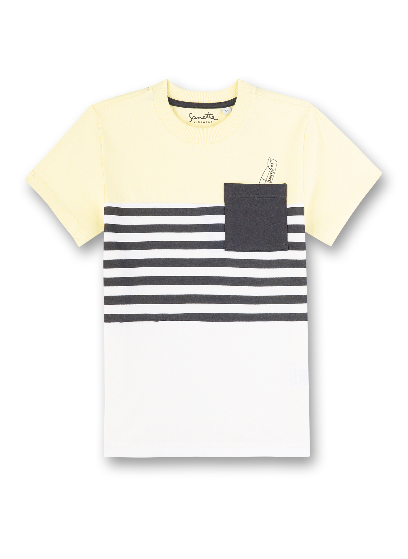 Jungen T-Shirt Gelb Surf and Chill