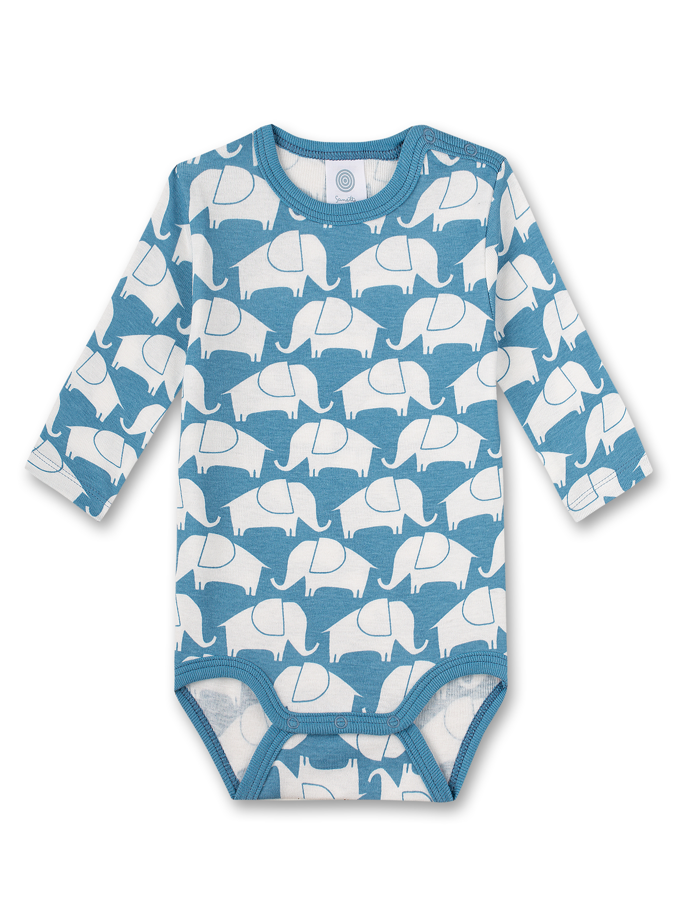 Body langarm Blau Elefant