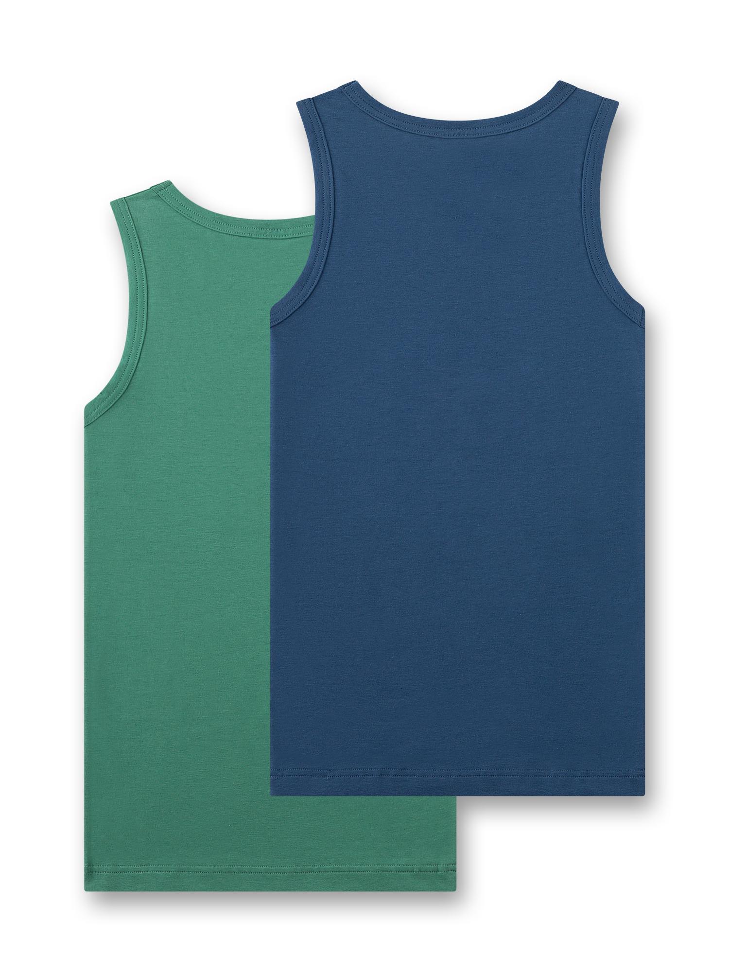 tank_top, sleeveless, slim_cut, solid_color, blaues_oberteil