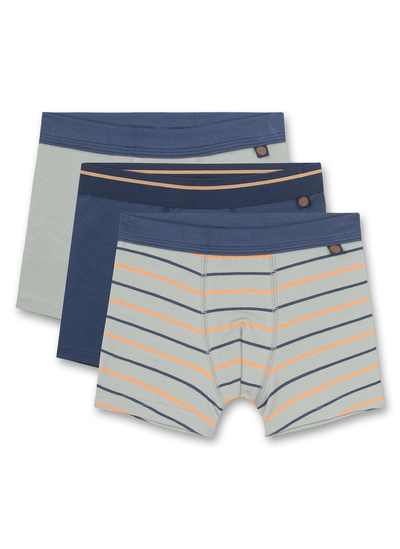 Jungen-Hipshorts (Dreierpack) Grau und Blau