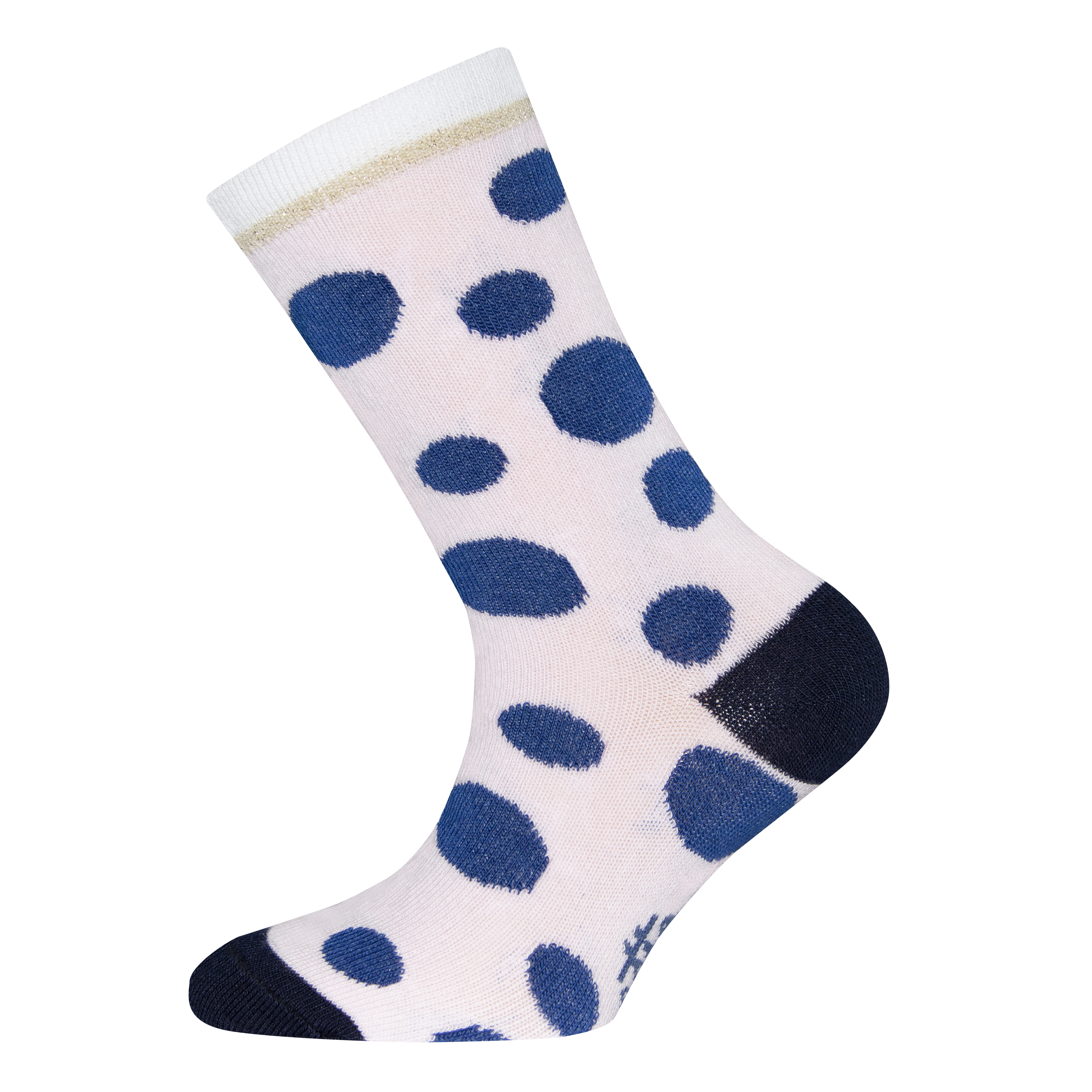 Mädchen-Socken (Doppelpack) Blau und Punkte