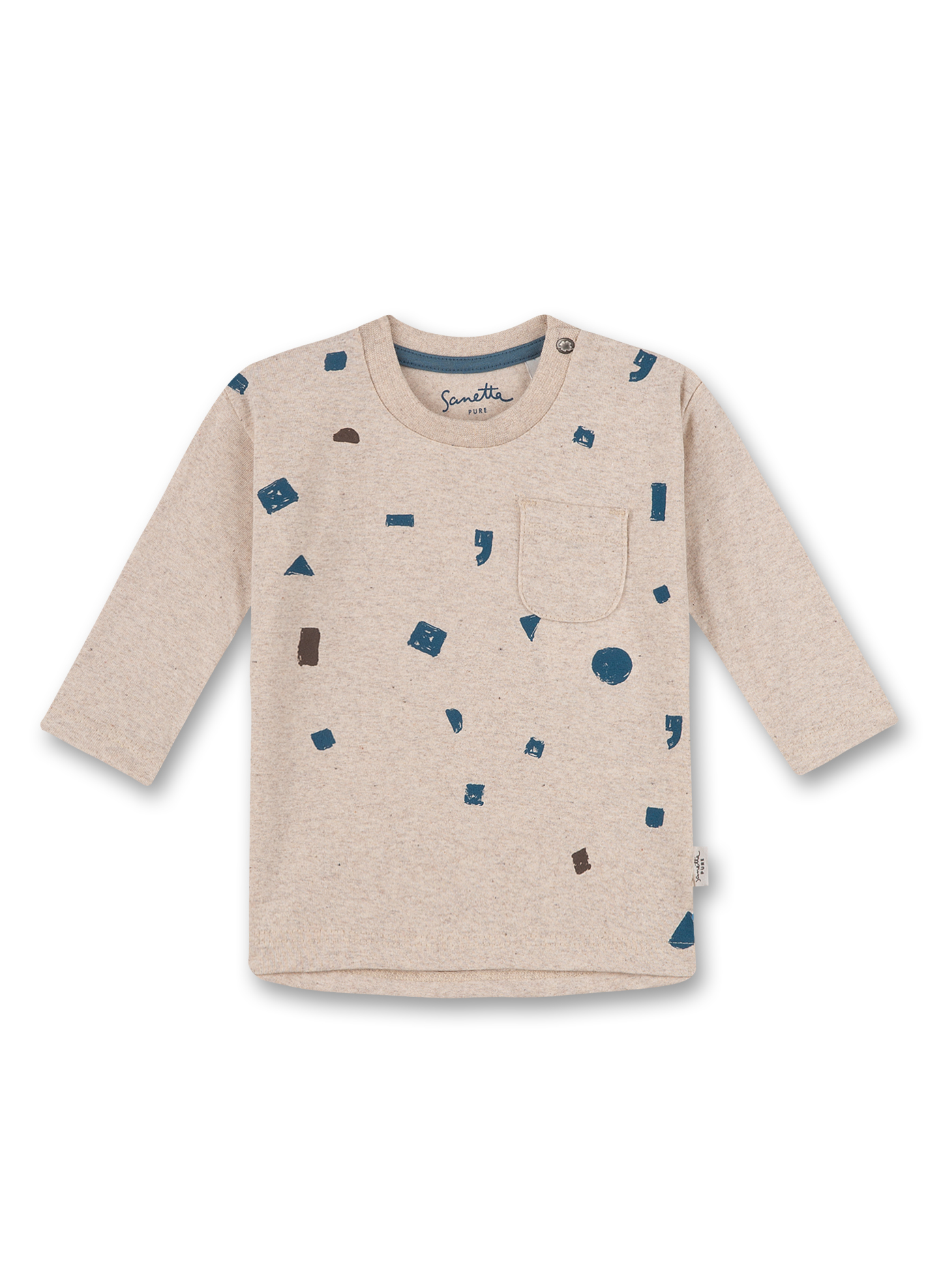 Jungen-Shirt langarm Beige