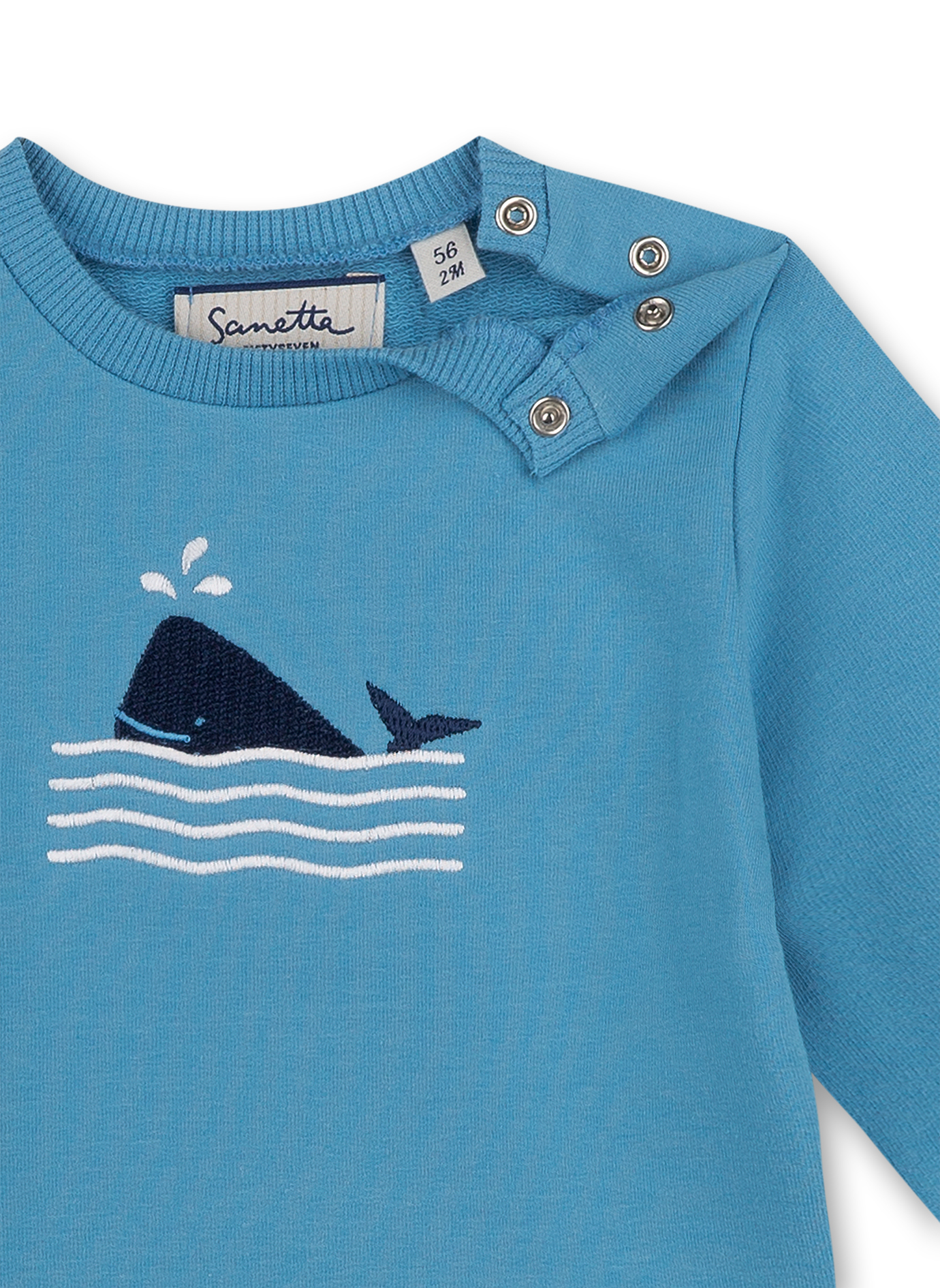 Jungen-Sweatshirt Hellblau Little Whale