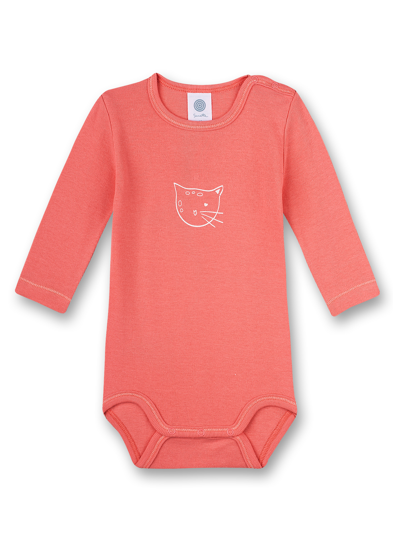 Body langarm (Doppelpack) Off-White und Rosa Tiny Leopard