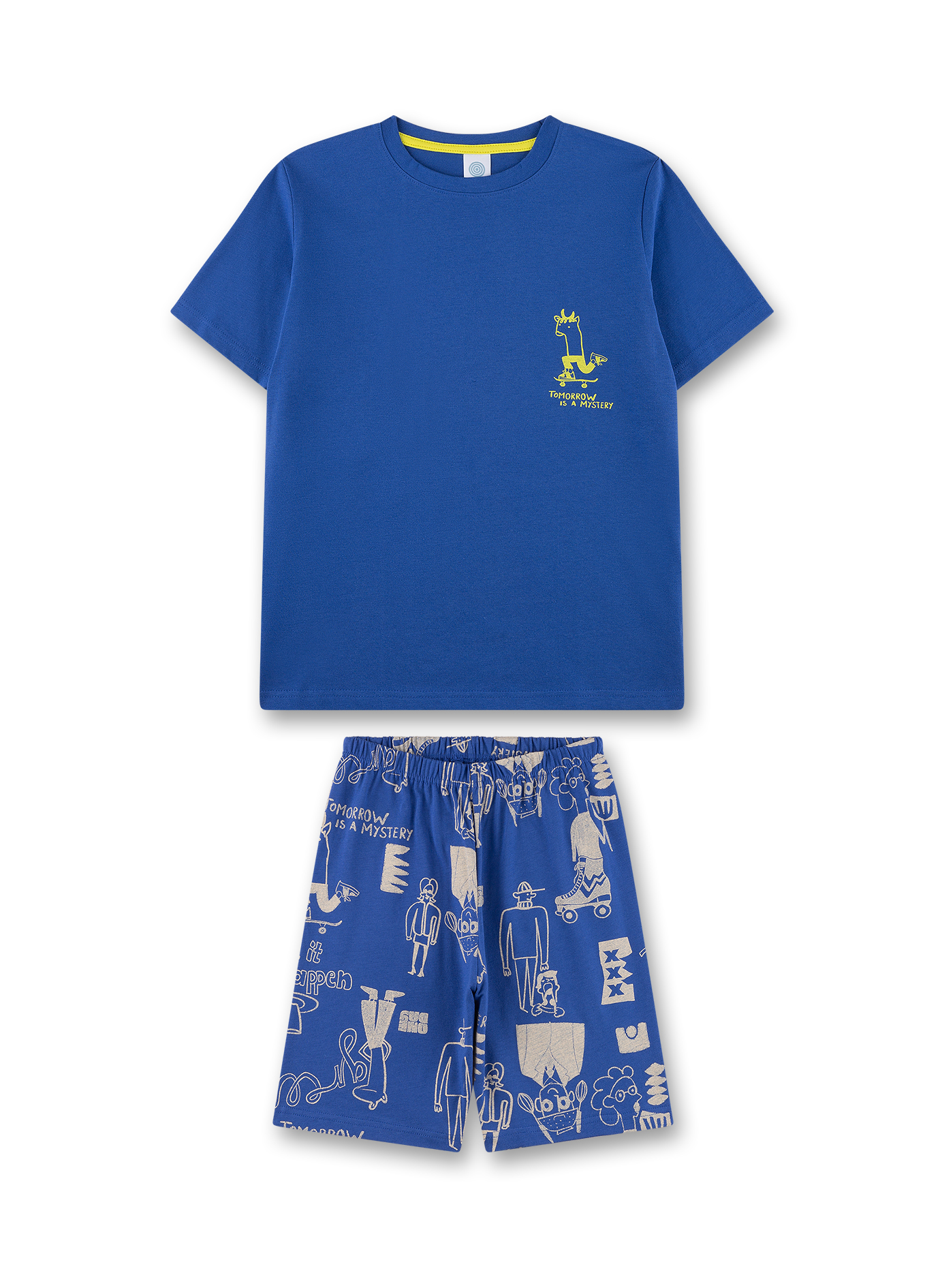 Jungen-Schlafanzug kurz blau