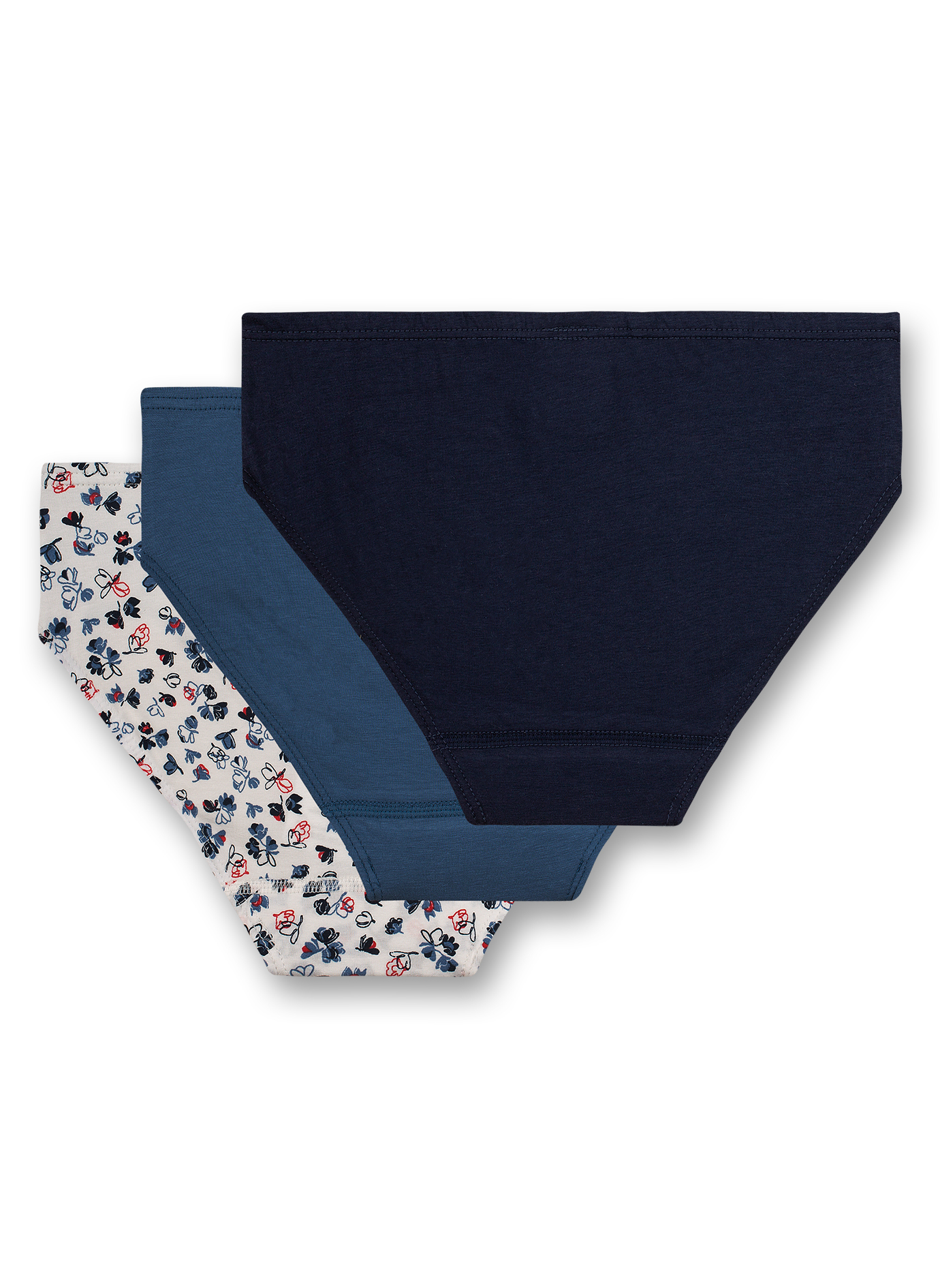 Mädchen-Rioslip (Dreierpack) Off White und Blau