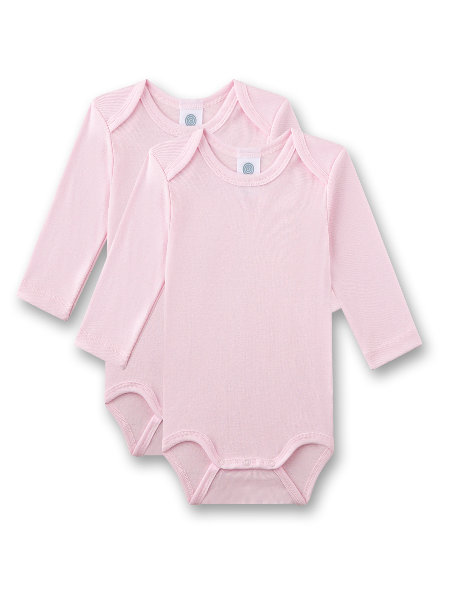 Baby-Body langarm (Doppelpack) rosa