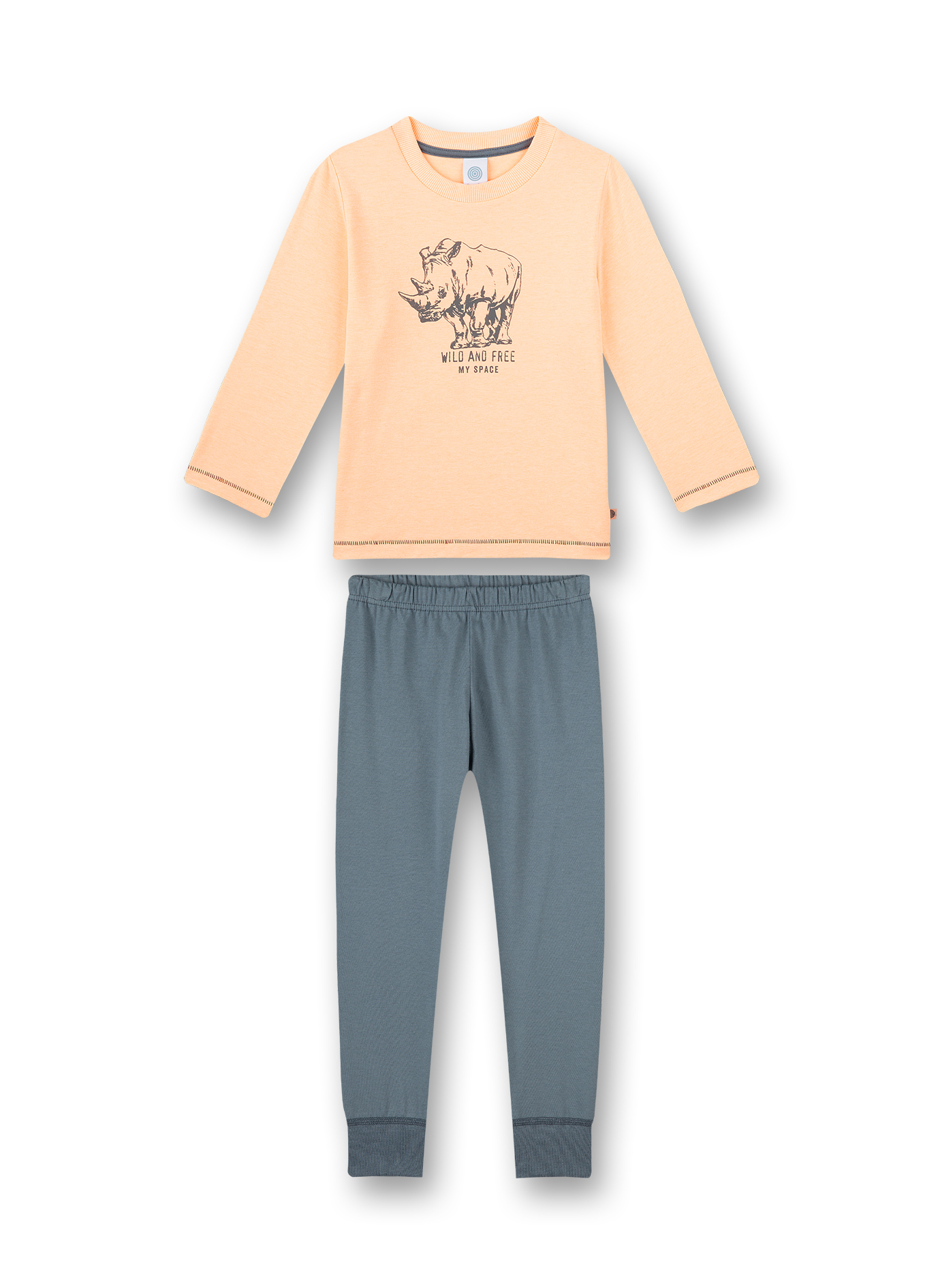 Jungen-Schlafanzug lang Orange Wild at Heart