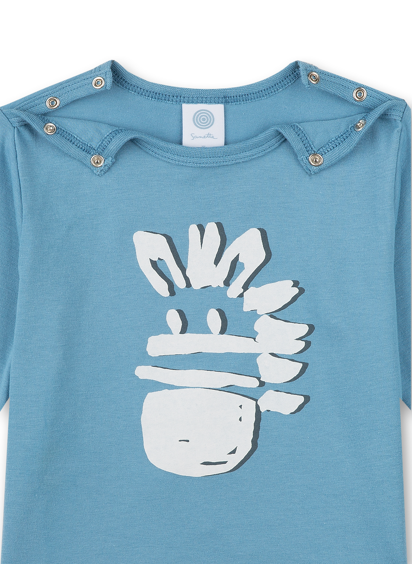Jungen-Schlafanzug lang Blau Zebra