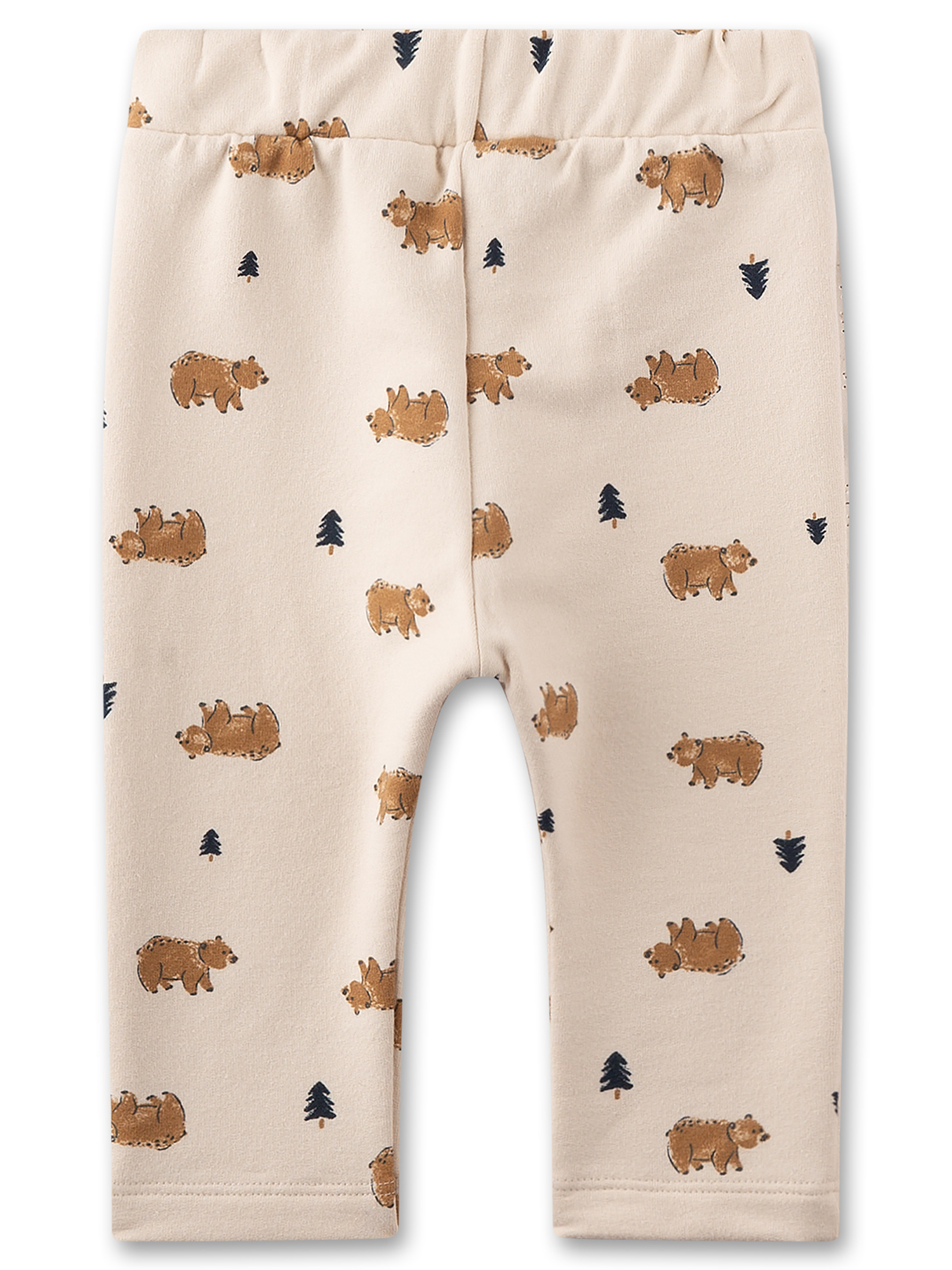Babyhosen, Bärenmuster, Beige, Weiches Material, Elastischer Taillensaum