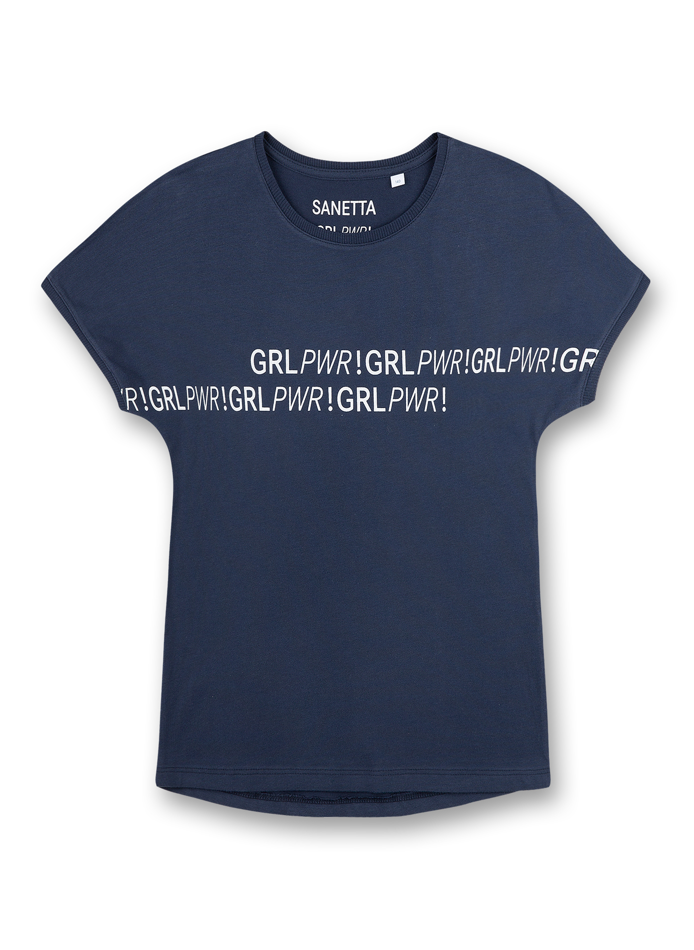 Mädchen-Shirt Kurzarm Blau Athleisure 