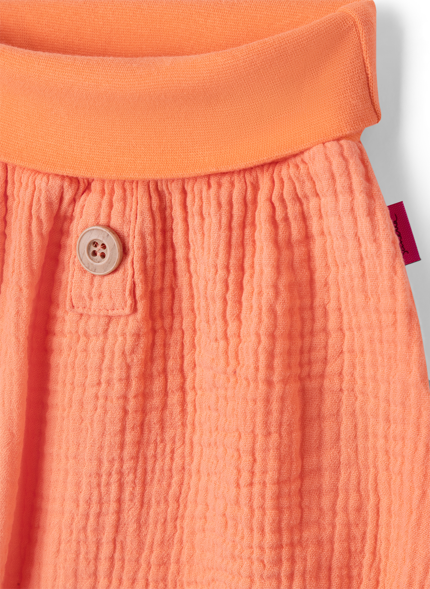 Mädchen-Shorts aus Musselin Orange