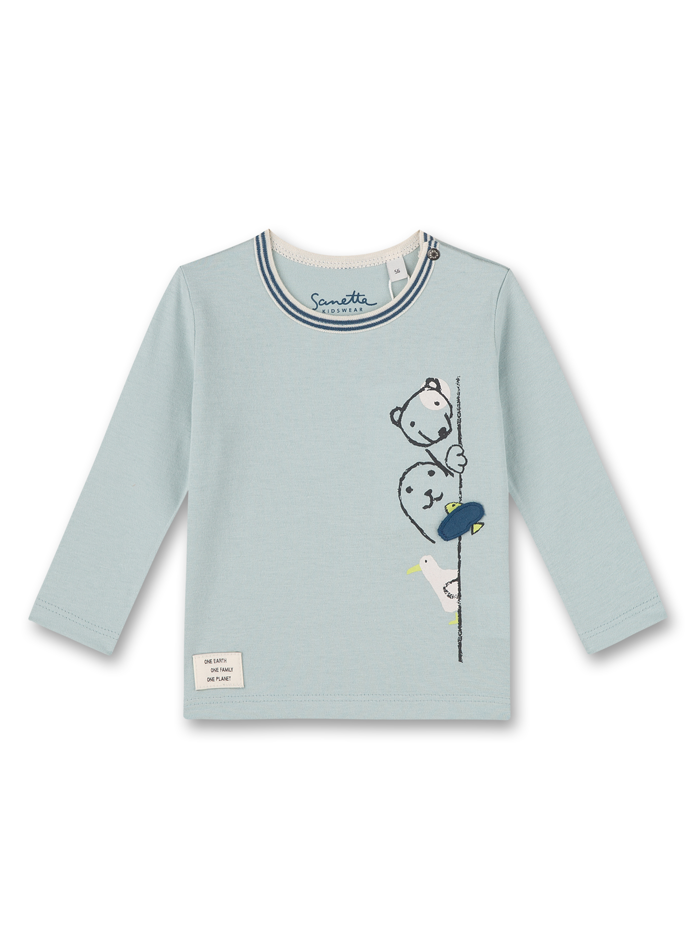 Jungen-Shirt langarm Hellblau
