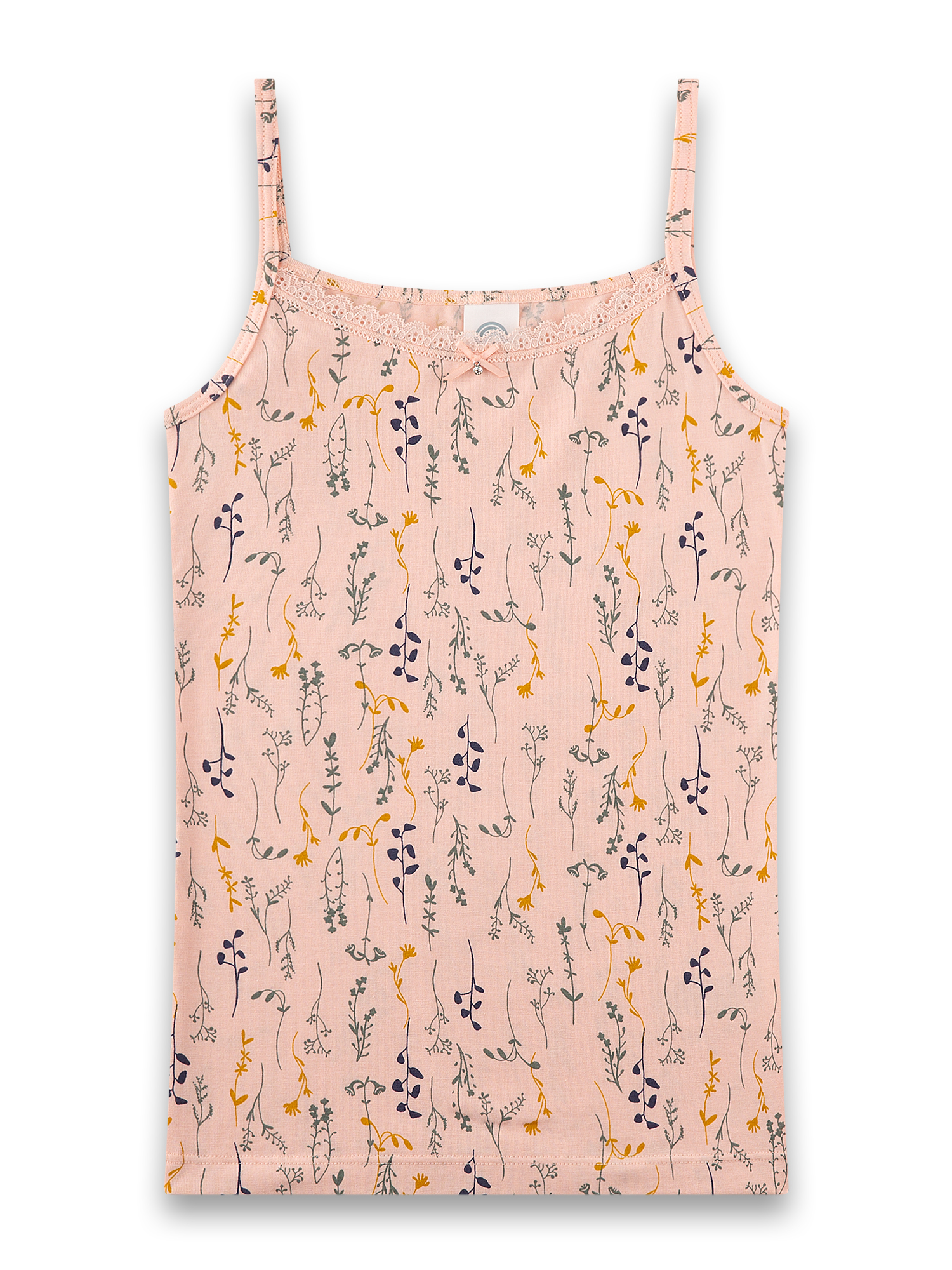 Spaghettiträgertop, Sommertop, Blumenmuster, Rosa, Tanktop