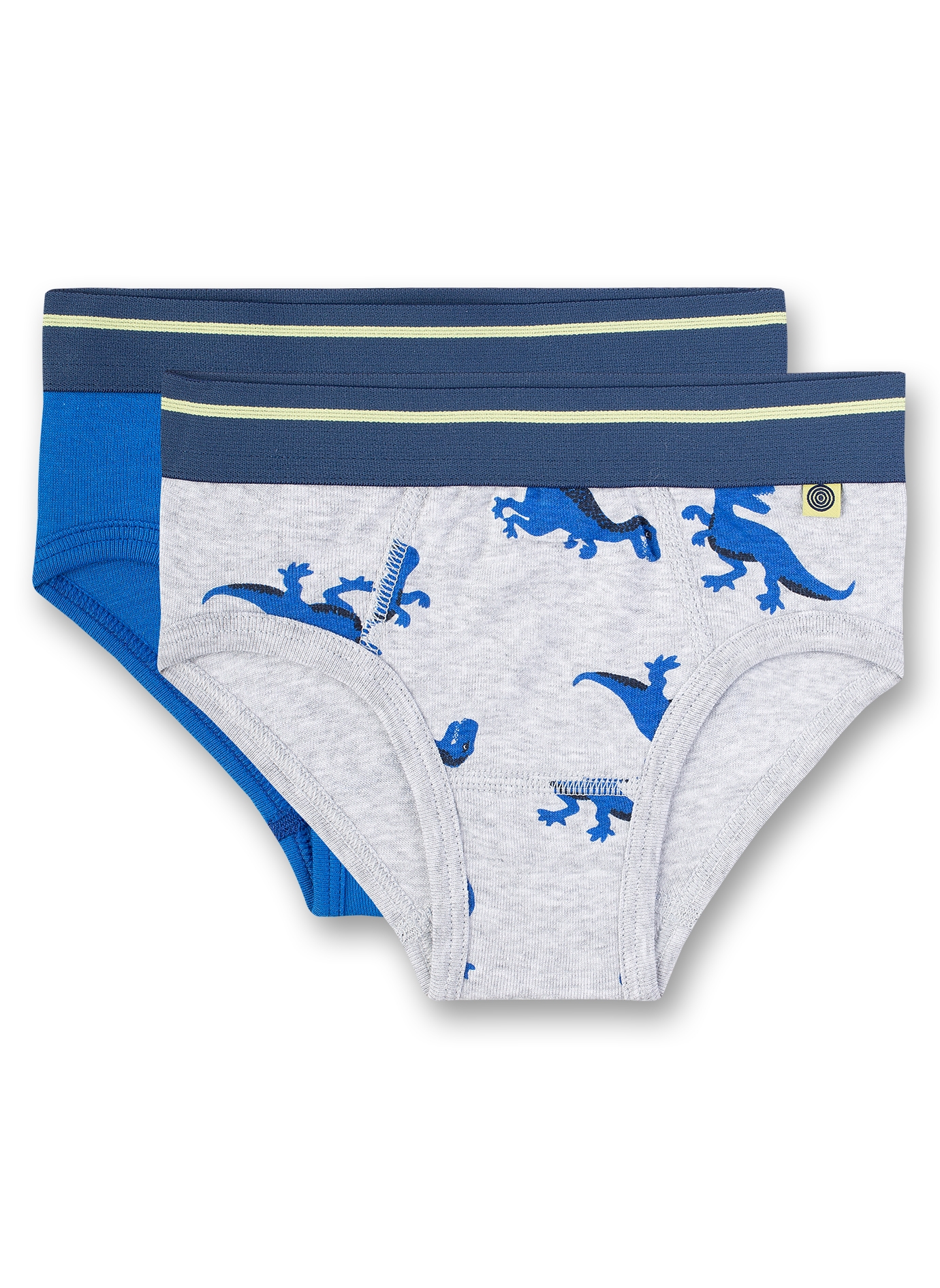 Jungen-Slip (Doppelpack) Blau und Graumelange Dino