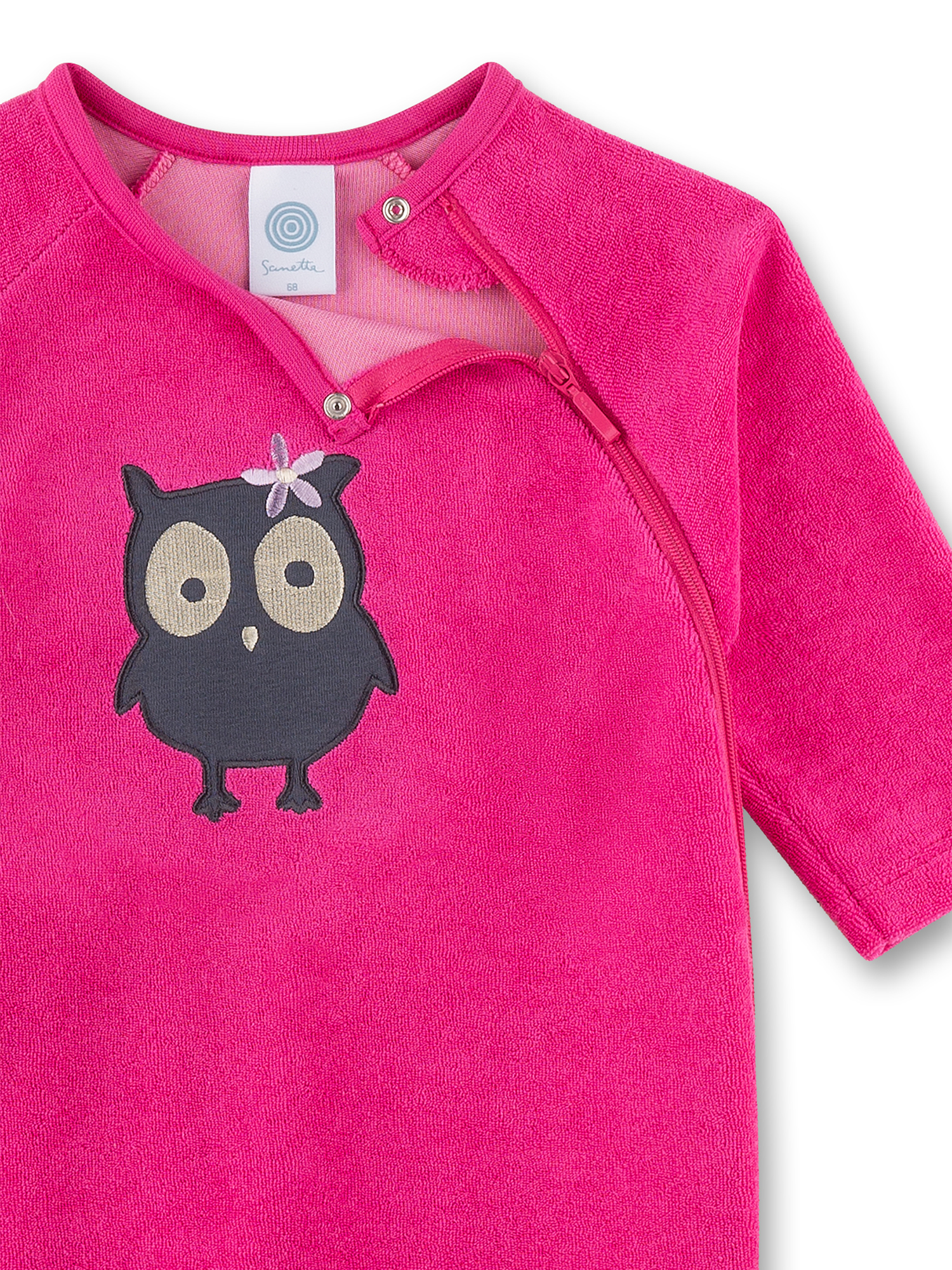 Fleece, Eule, Applikation, Fleece, Pink