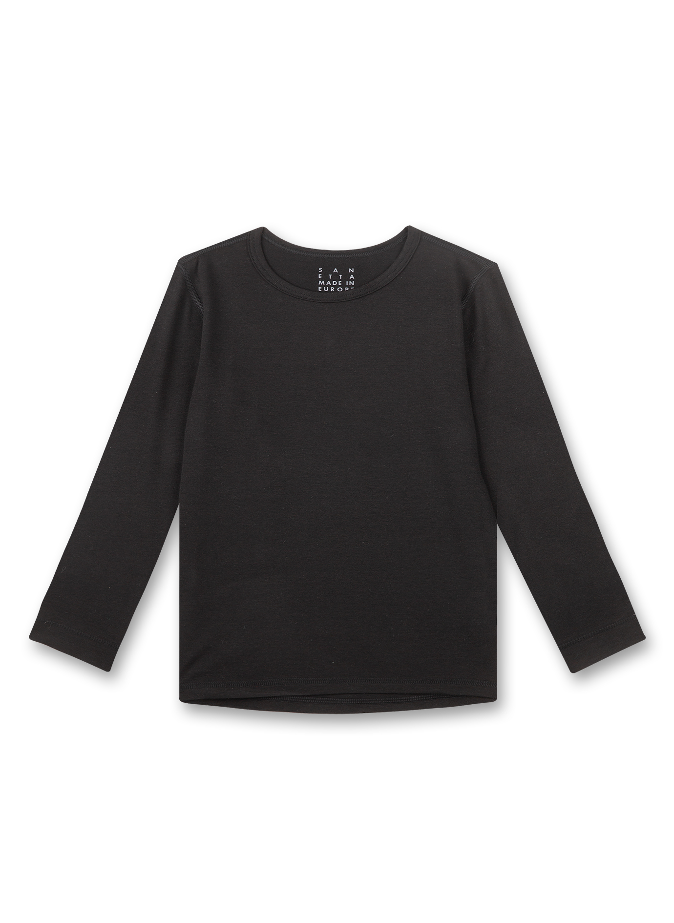 Unisex-Unterhemd langarm Schwarz