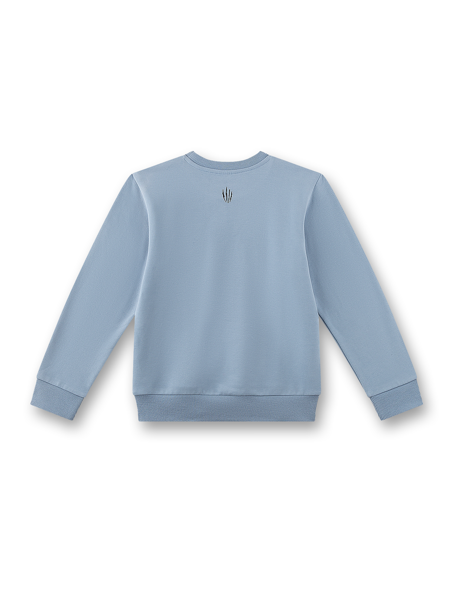 Pullover, Langarm, Baumwolle, hellblau, einfarbig