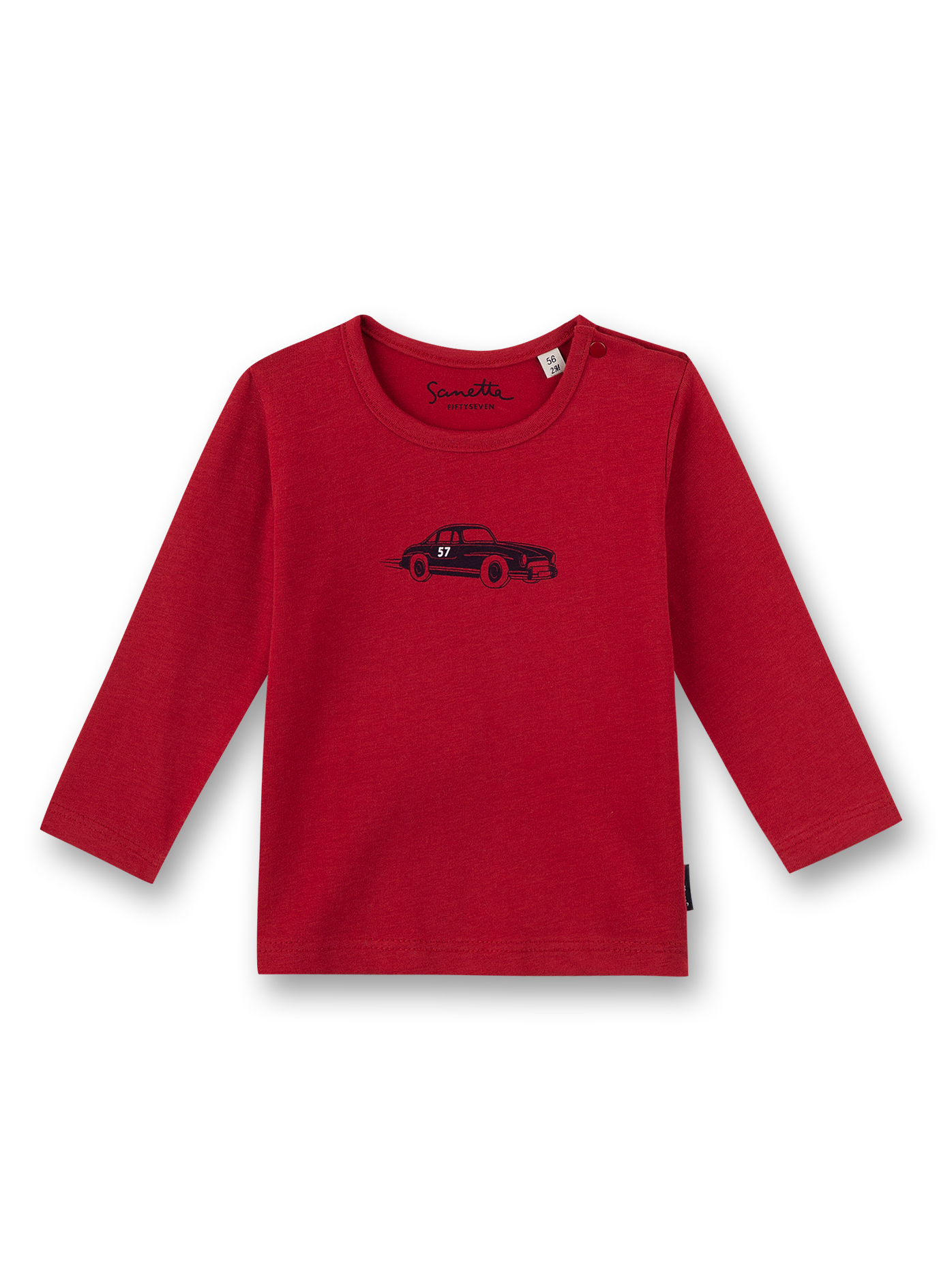 Jungen-Shirt langarm Rot Vintage Cars