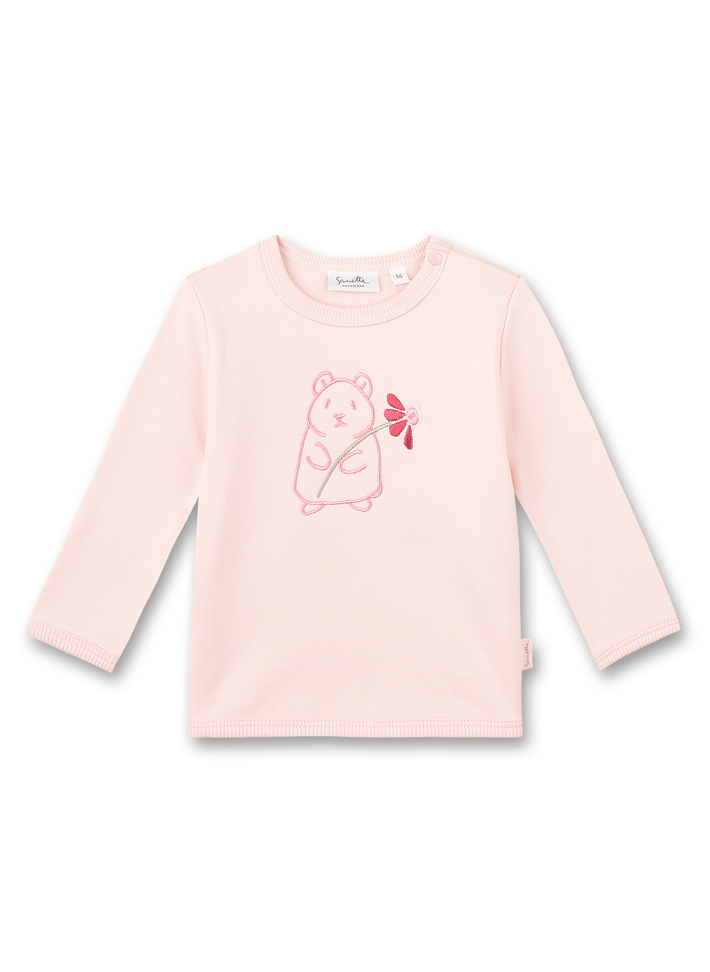 Mädchen-Shirt langarm Rosa 