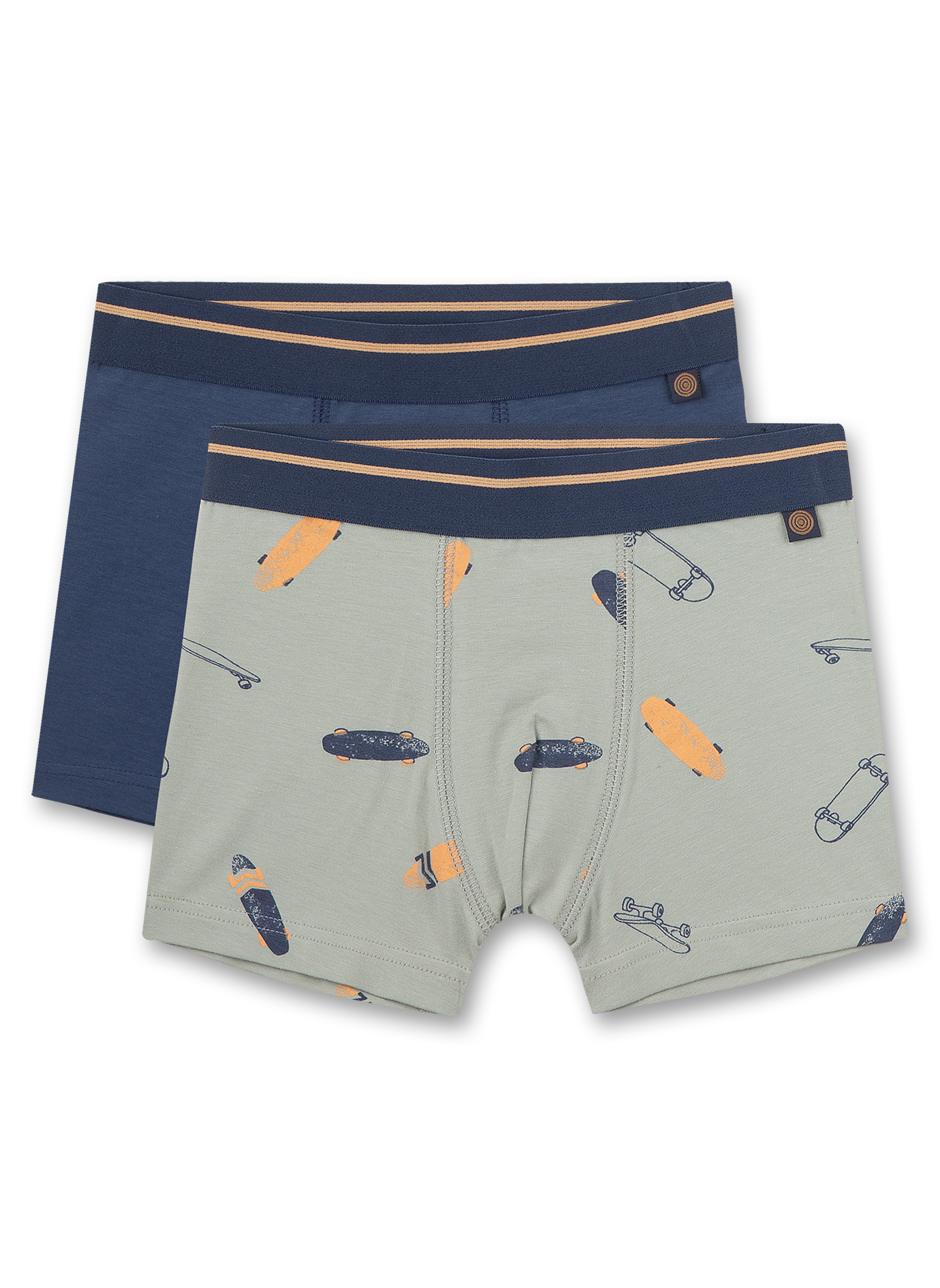 Jungen-Hipshorts (Doppelpack) Grau und Blau