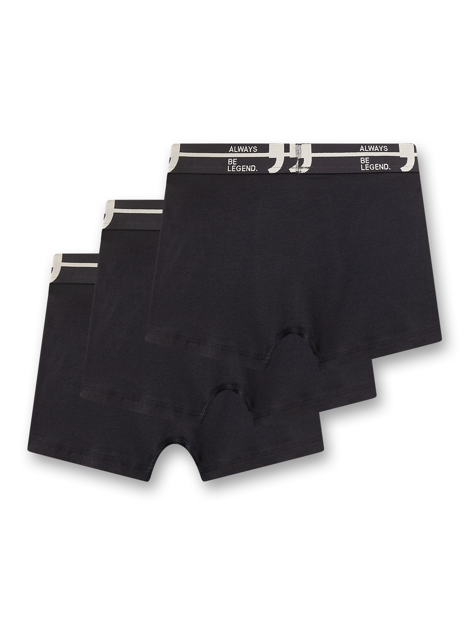 Unterwäsche, Boxershorts, Dunkel, Drei Stück, -elastischer Bund