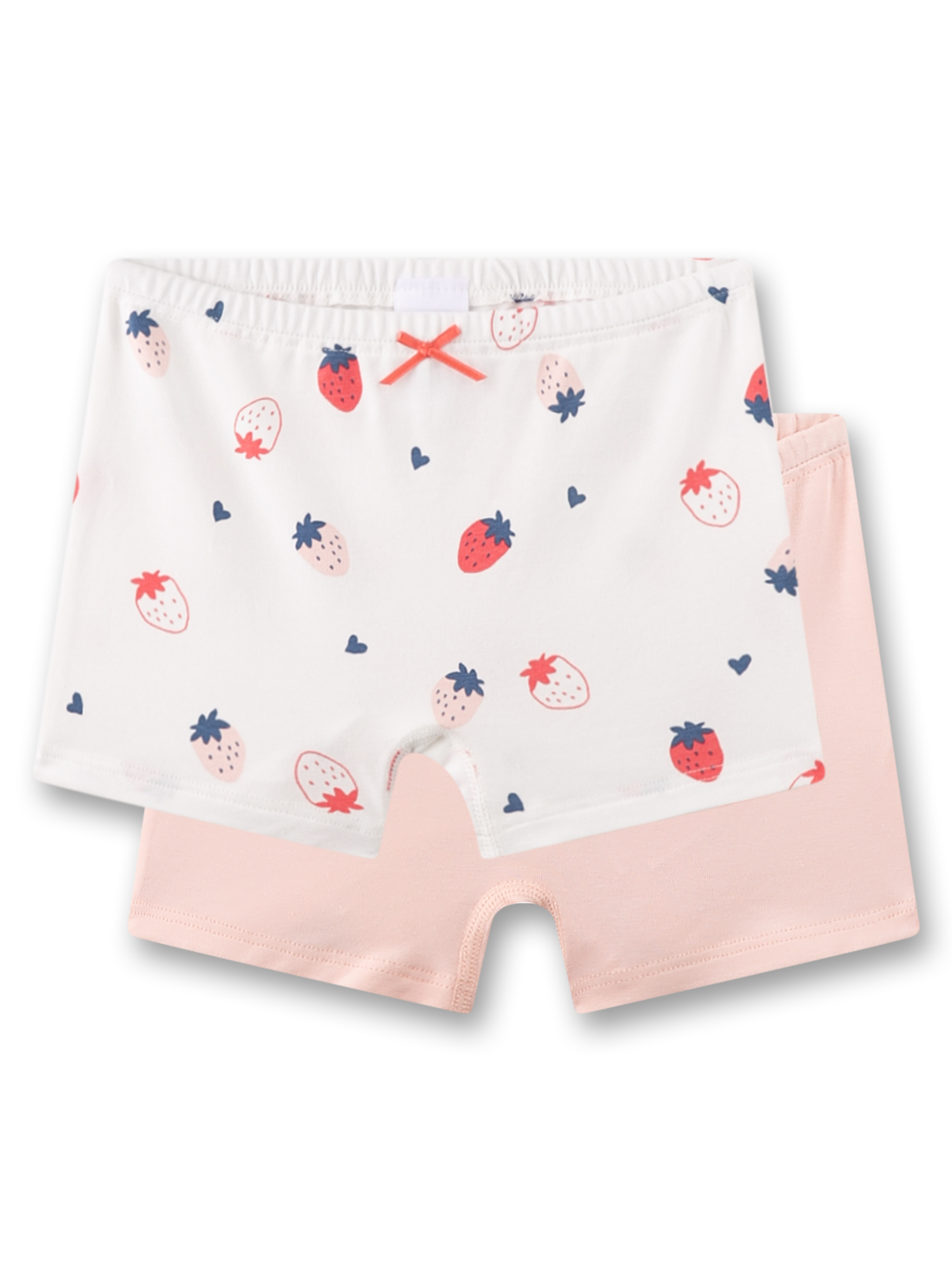 Mädchen-Shorts (Doppelpack) rosa & beige Erdbeere