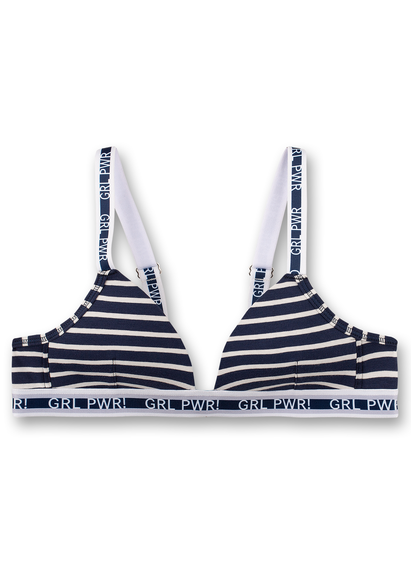 Mädchen-Soft Cup Bra Blau-geringelt Athleisure