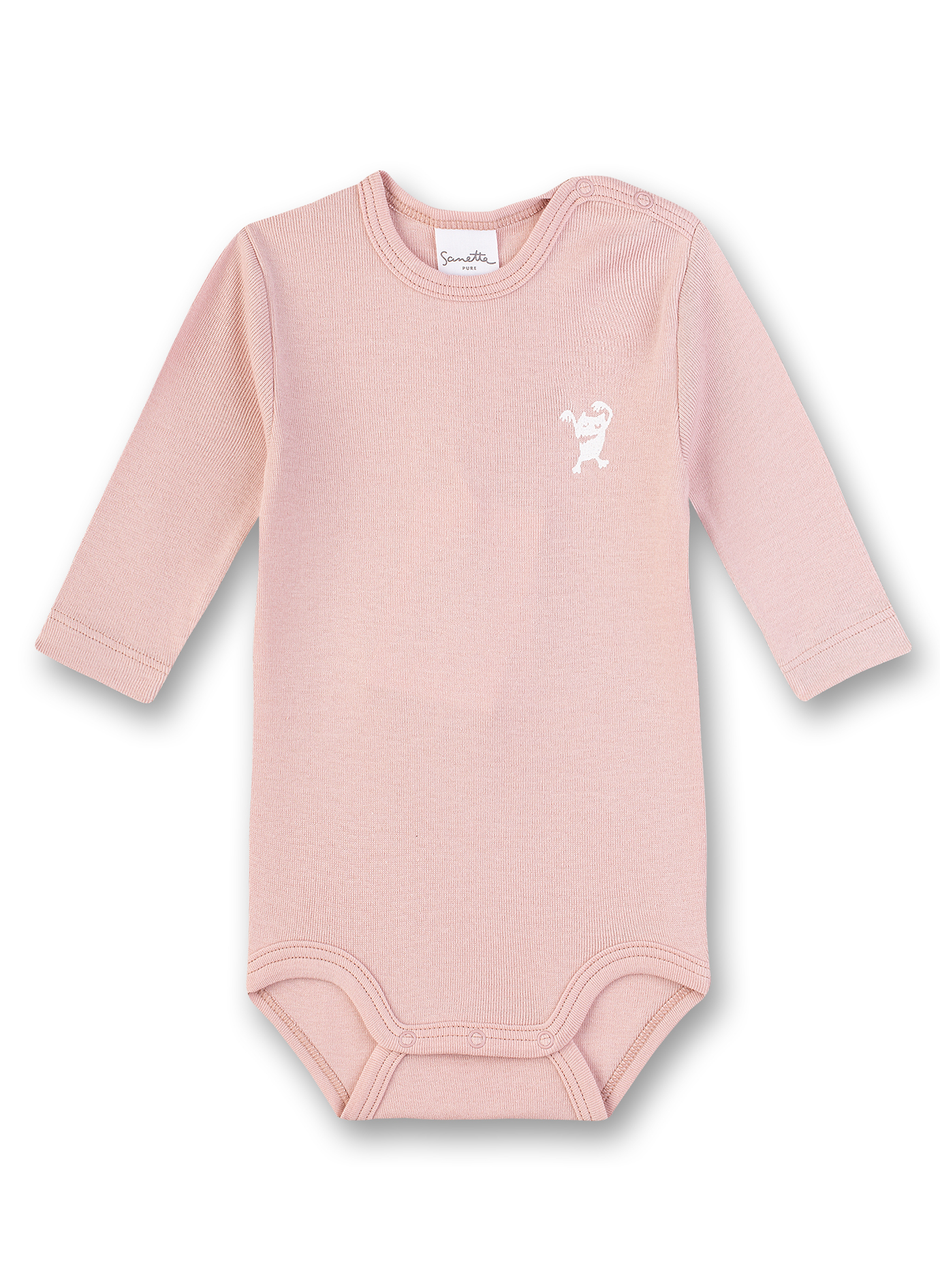 Body langarm Rosa