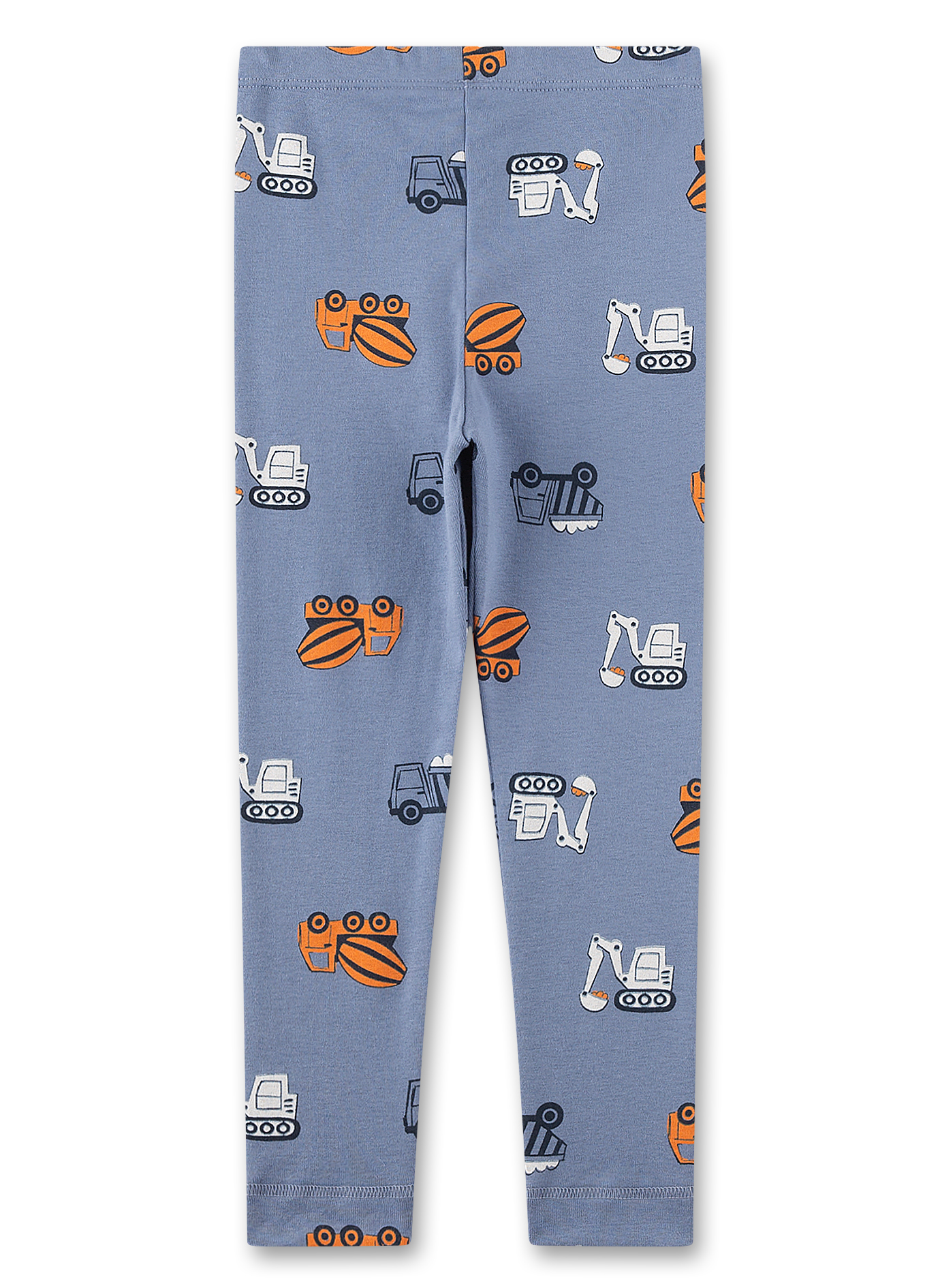 baby pants, construction pattern, blue, soft fabric
