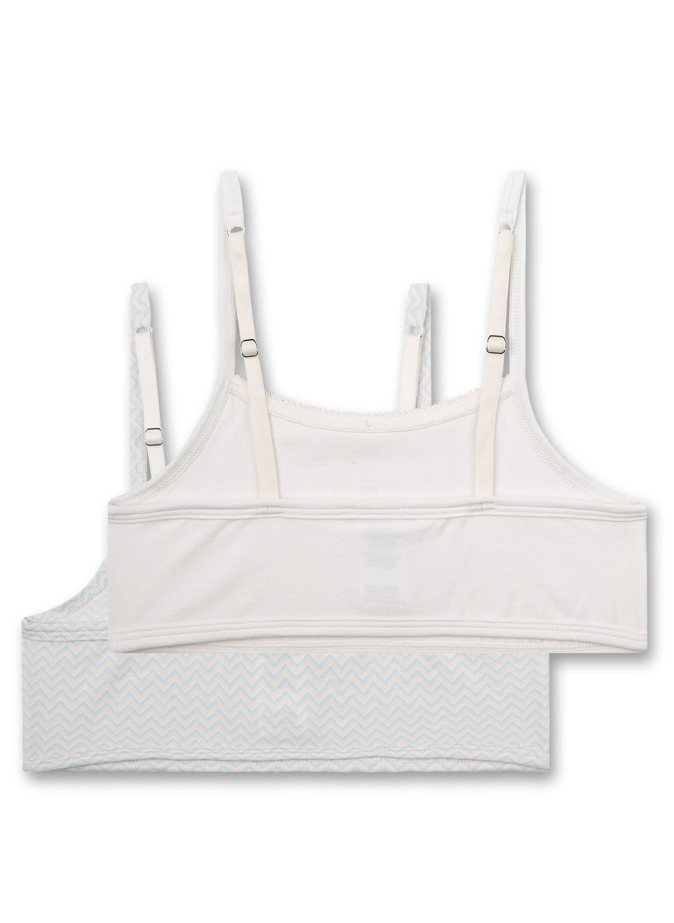 Mädchen-Bustier (Doppelpack) Hellblau und Off-White