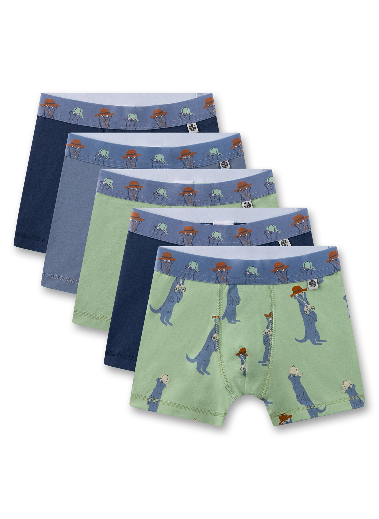 Jungen-Hipshorts (5er-Pack) grün
