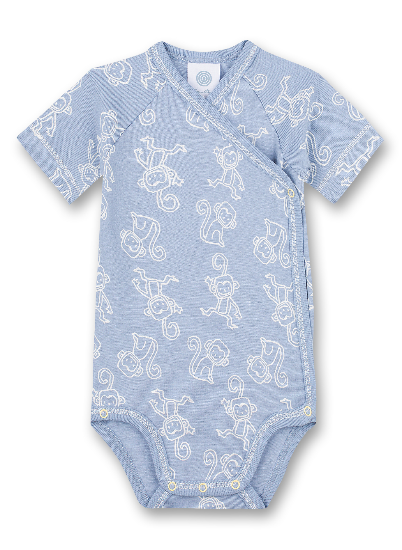 Wickelbody kurzarm Blau Monkey