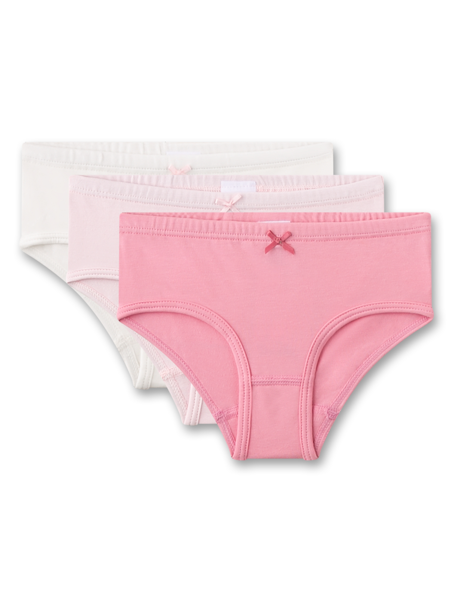 Mädchen-Hüftslip (Dreierpack) rosa & weiß