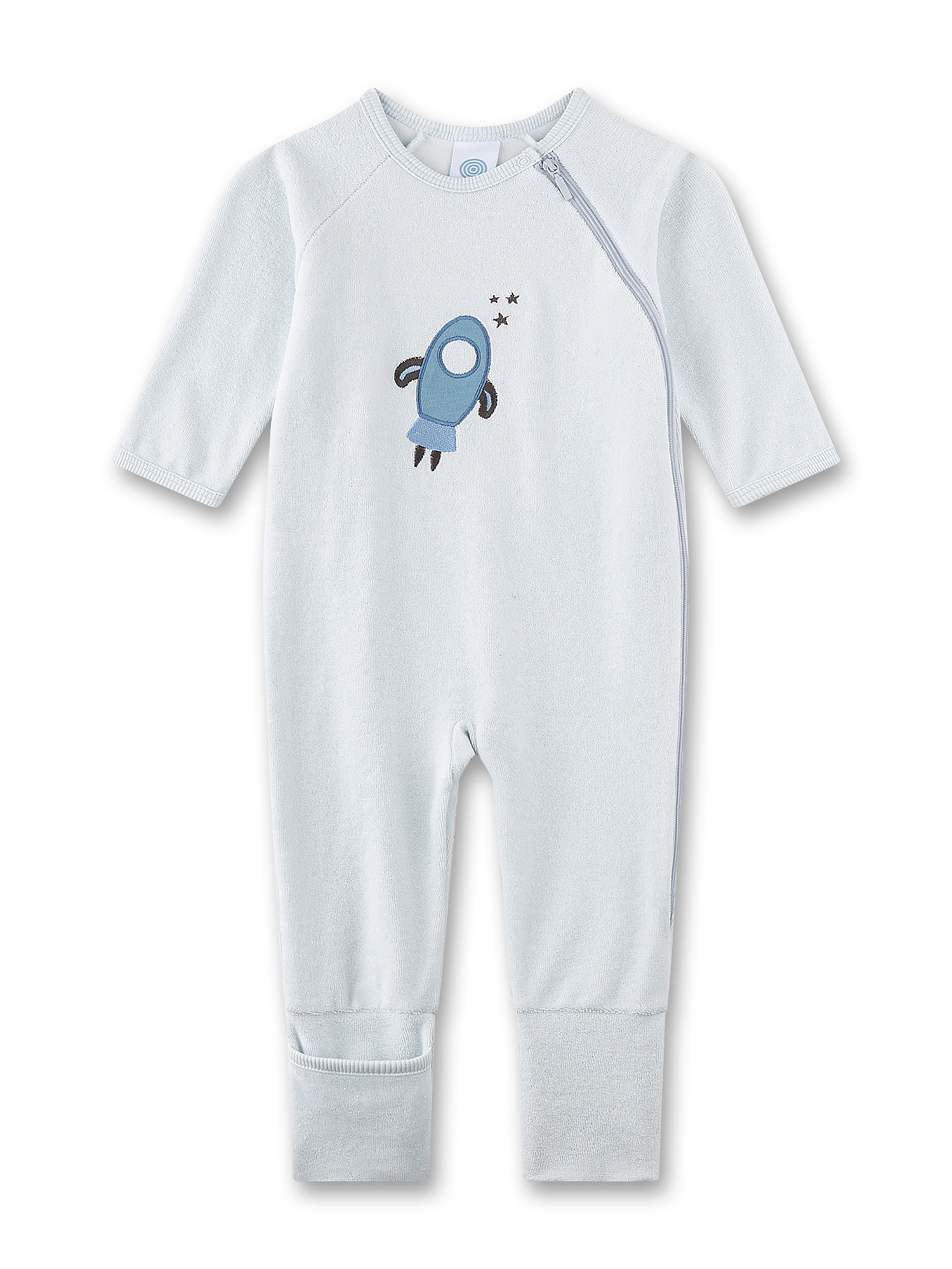 Einzelteile, Baby Overall, Astronauten Motiv, Langarm, Weiß/hellblau
