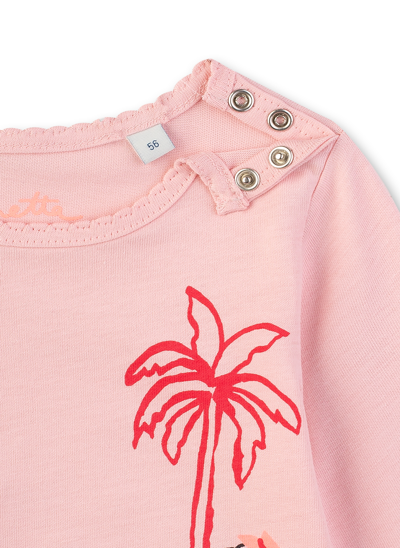 Mädchen-Shirt langarm Rosa Aloha