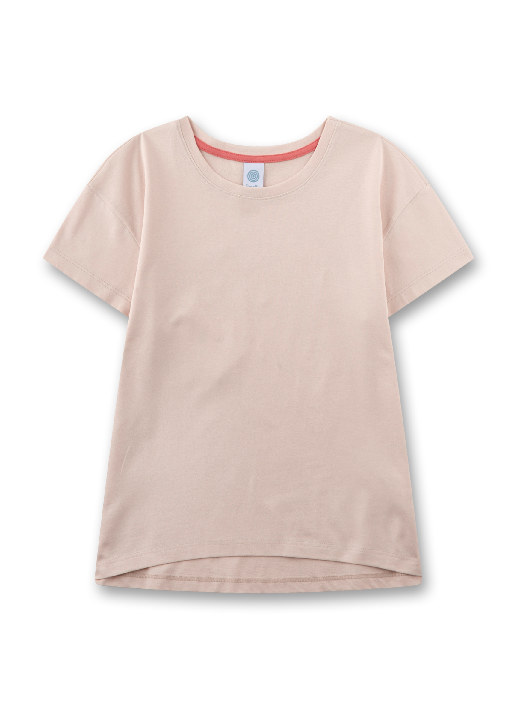Mädchen-Schlafshirt kurzarm rosa