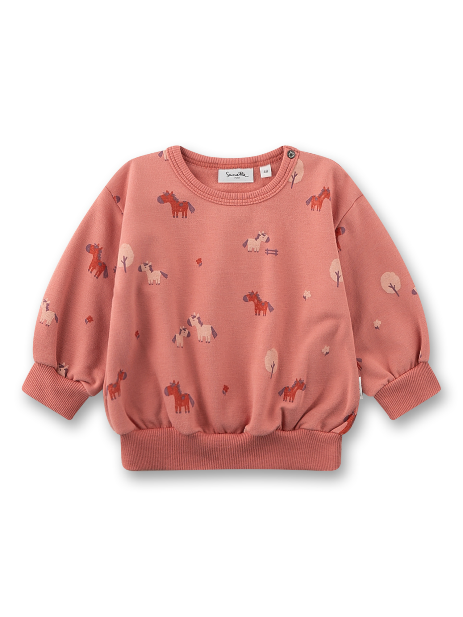 Mädchen-Sweatshirt rosa Esel