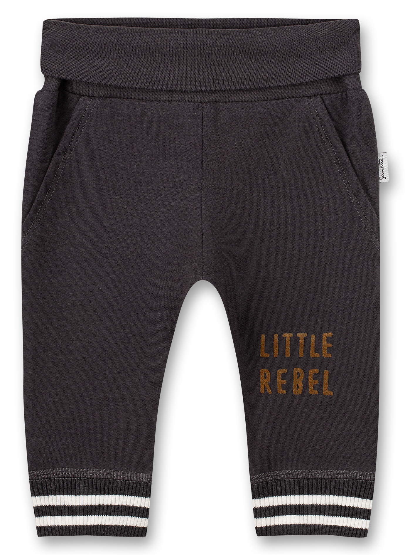 Jungen-Sweathose Dunkelgrau Indian Little Panda