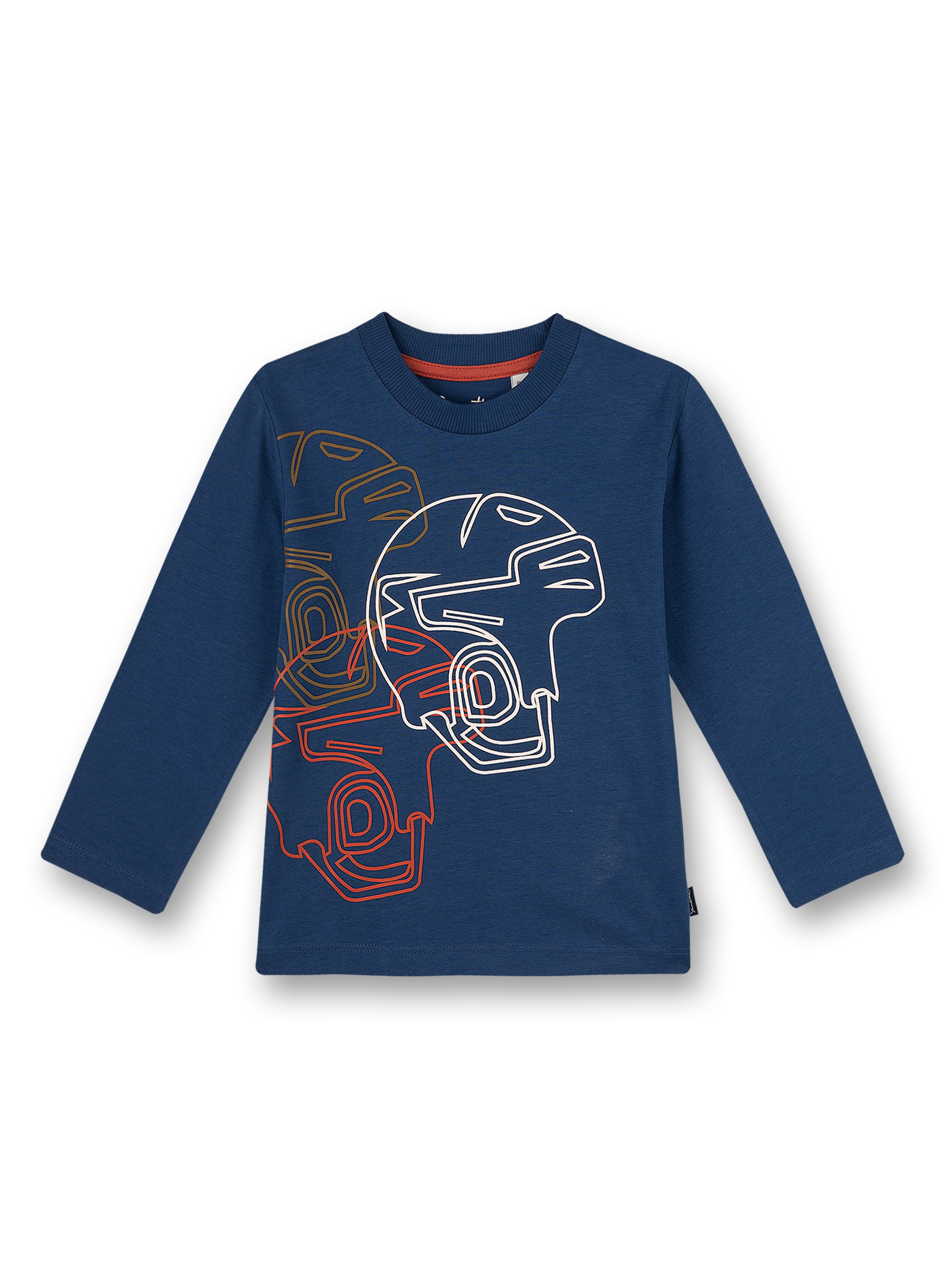 Jungen-Shirt langarm Blau Ice Hockey