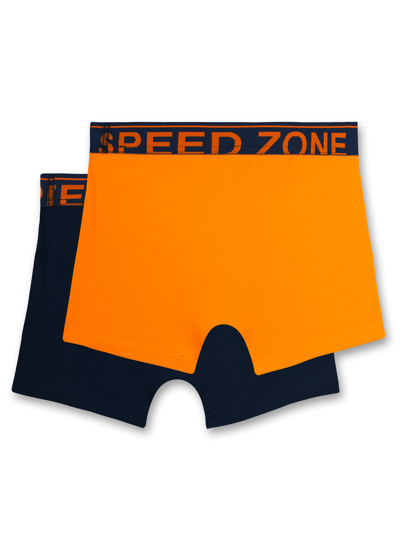 Jungen-Hipshorts Dunkelblau und Orange