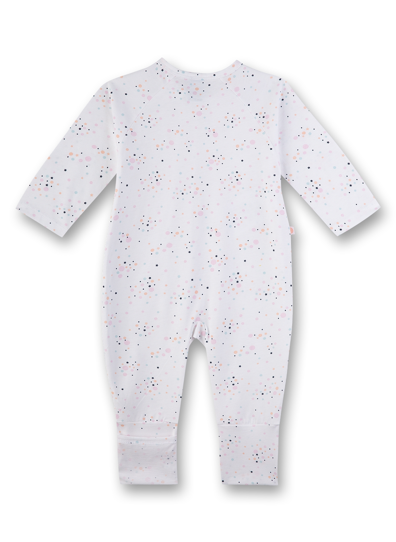 Mädchen-Overall mit Klappfuß Weiß Sprinkle Dot