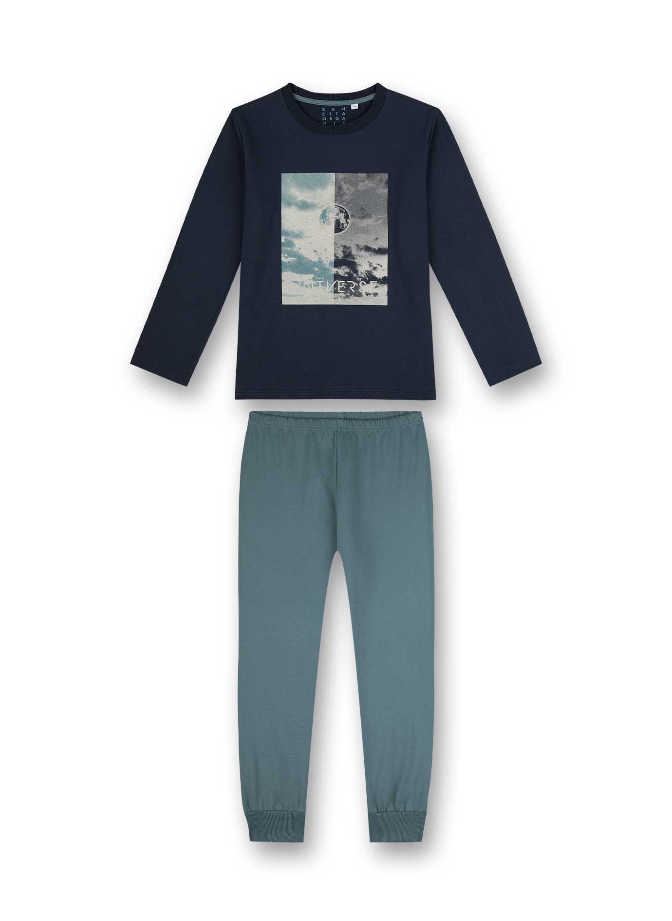 Jungen-Schlafanzug Dunkelblau To the Moon