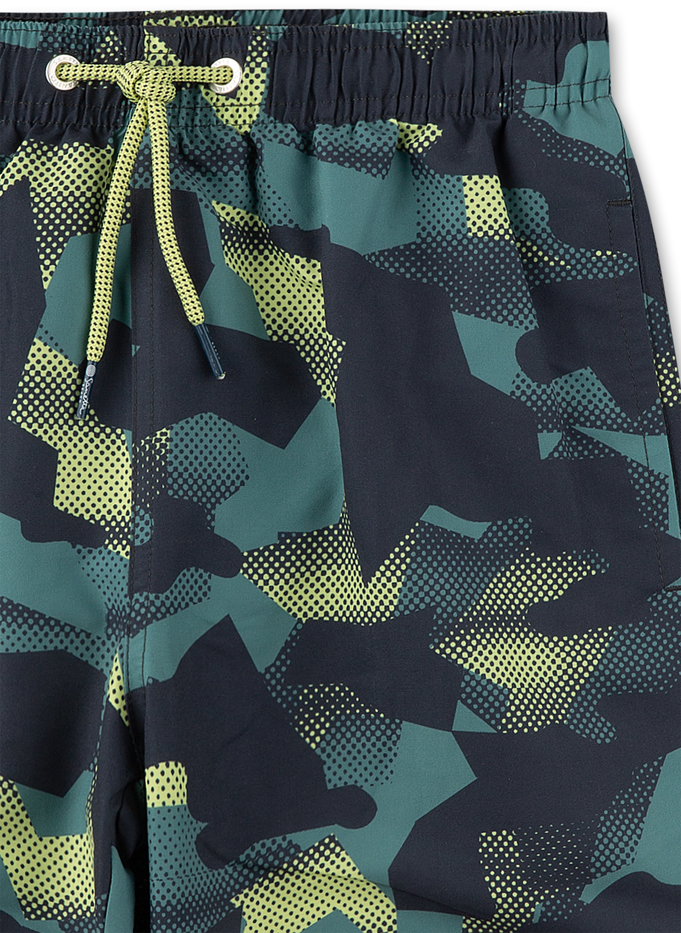 Jungen-Badeshorts Grau Camouflage