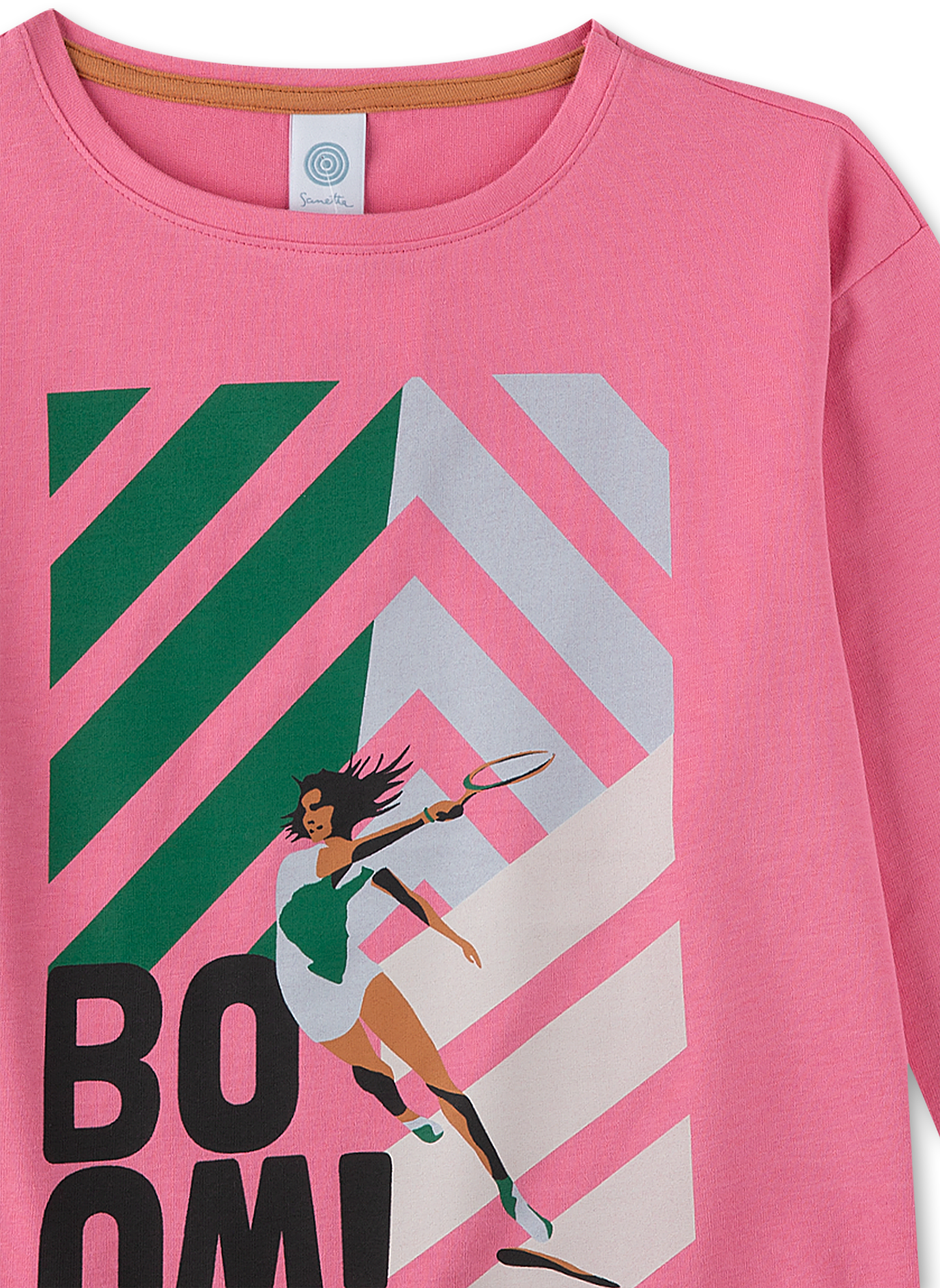 pinkes shirt, t-shirt, grafische hemd, tennis spieler grafik, shirt mit grafik